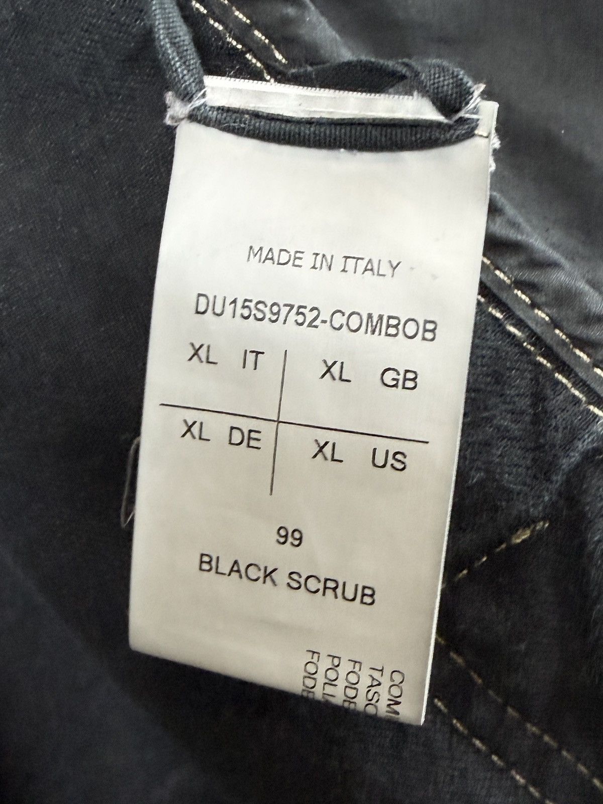 Rick Owens SS15 Rick Owens Black Scrub Waxed Denim Worker Jacket Size US XL / EU 56 / 4 - 8 Thumbnail
