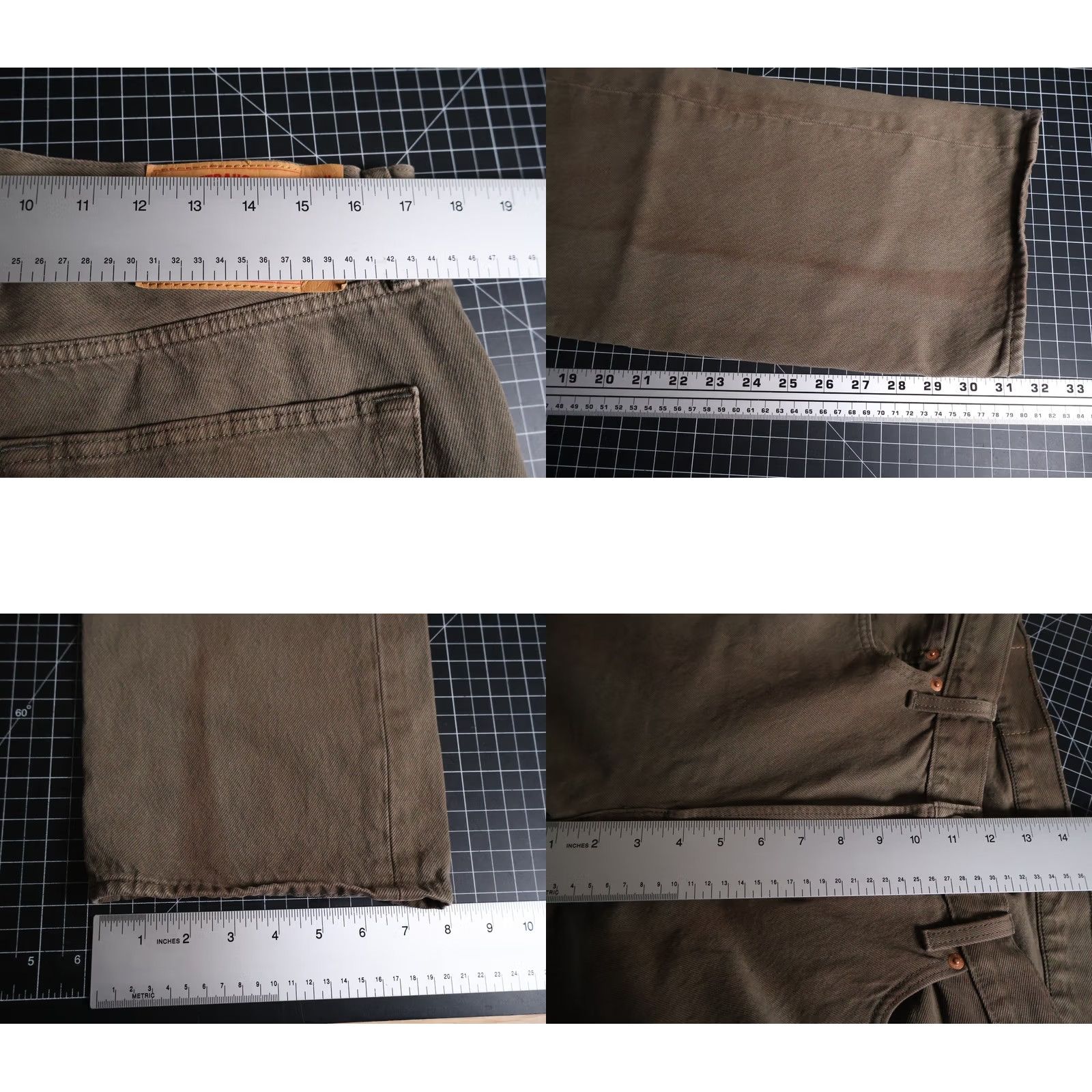 Levi's Levi'S Jeans Mens 34 Men Olive Button Fly Straight Leg Size US 34 / EU 50 - 9 Thumbnail