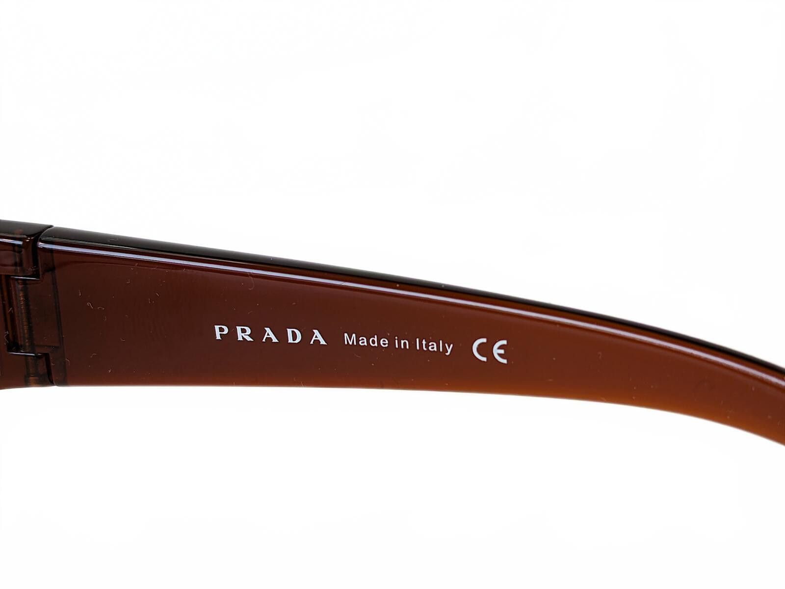 Prada Prada SPS 52E Sunglasses Italy Linea Rossa Face Shield Brown Size ONE SIZE - 8 Thumbnail