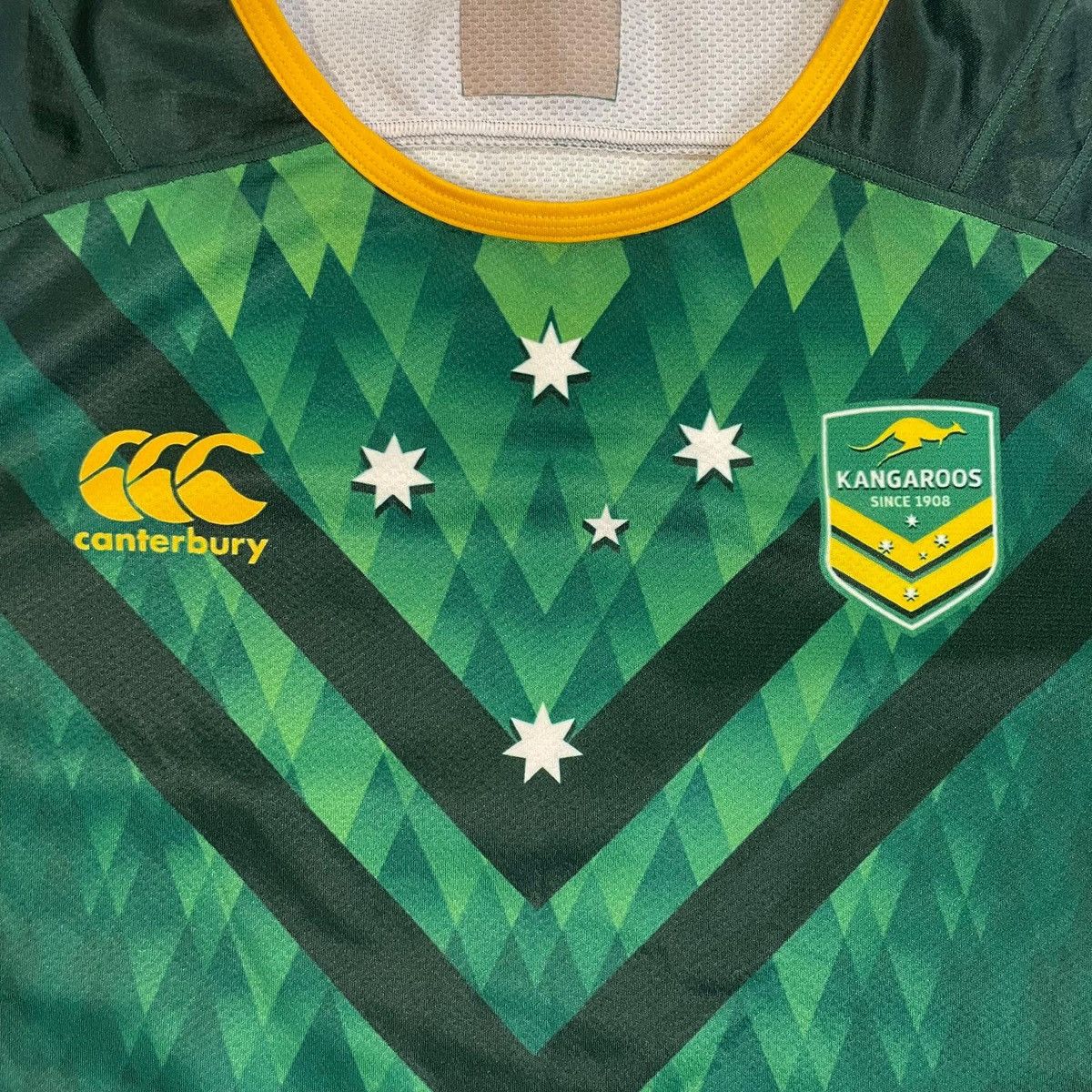 Other Australia Wallabies green and yellow rugby jersey shirt tee Size US XL / EU 56 / 4 - 6 Thumbnail