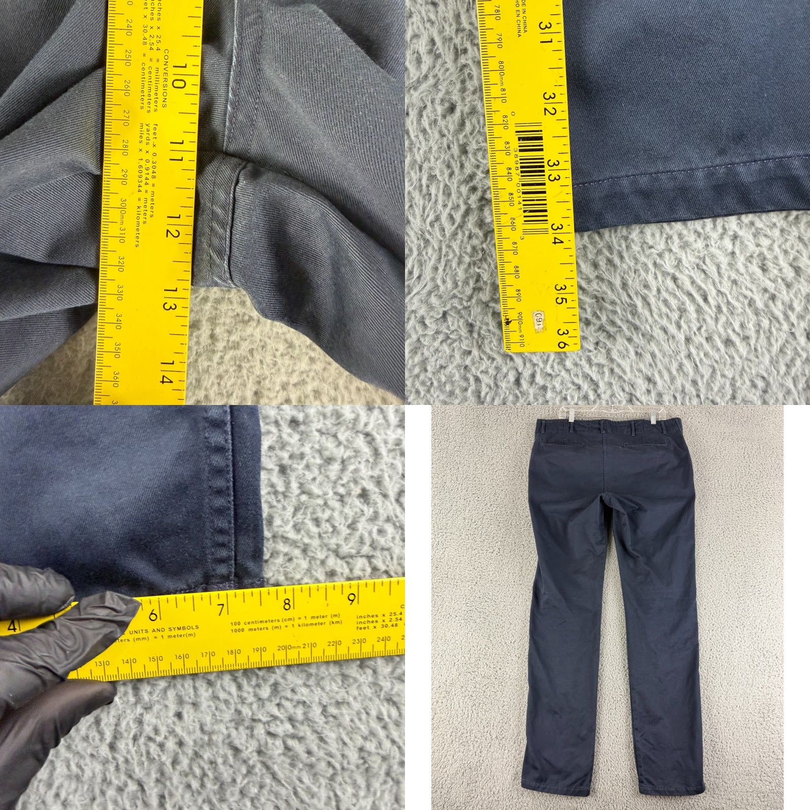 Vintage Wings and Horns Chino Pants Mens Size 36 Blue Straight Leg Casual 100% Cotton Size US 36 / EU 52 - 8 Thumbnail
