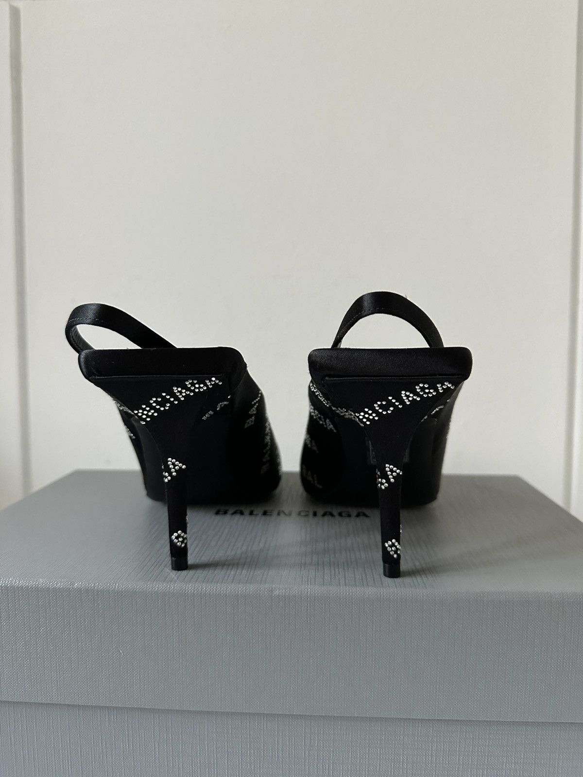 Balenciaga Square knife satin heels Size US 8.5 / IT 38.5 - 5 Thumbnail