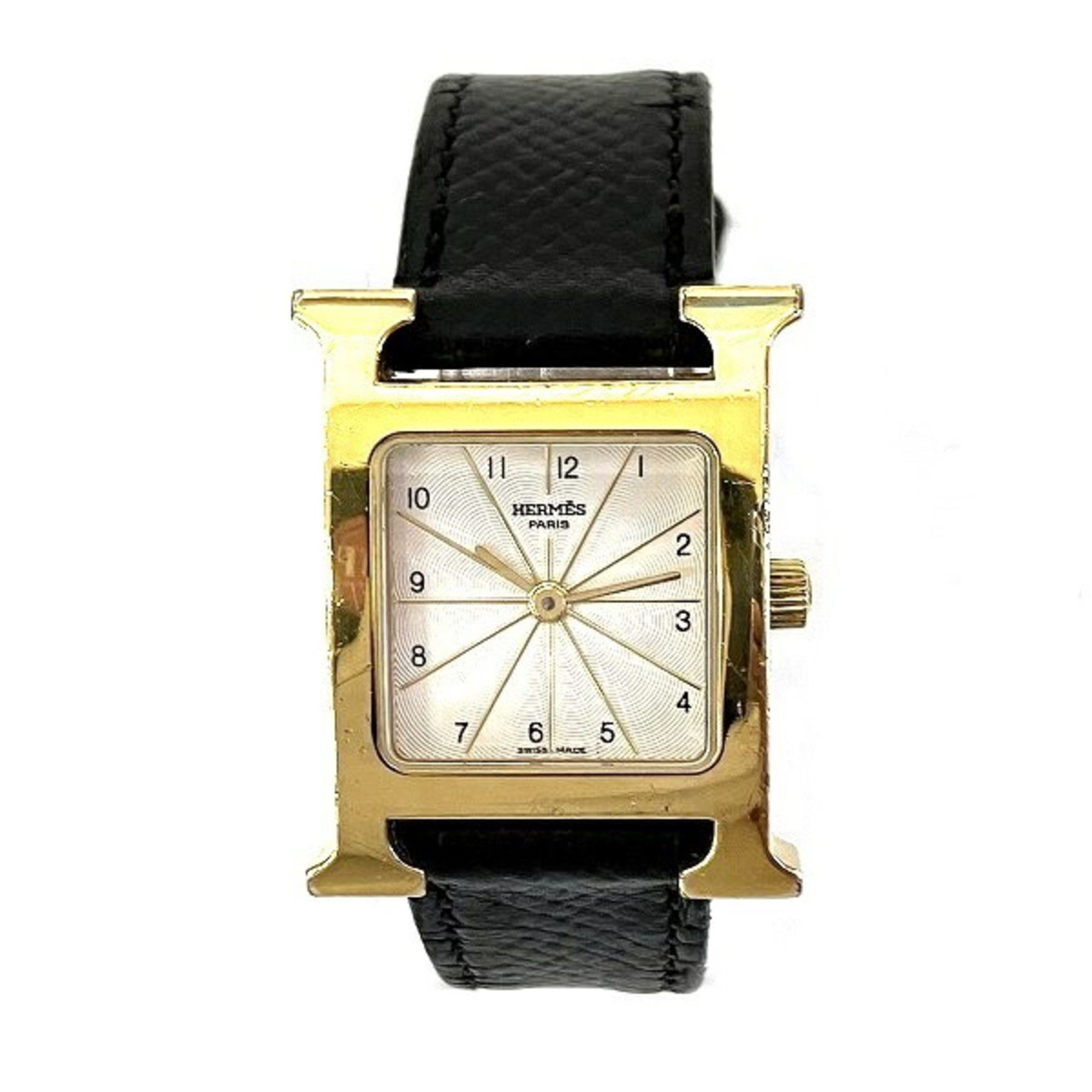image of Hermes H Watch Hh1.201 Quartz Ladies in Gold, Women's