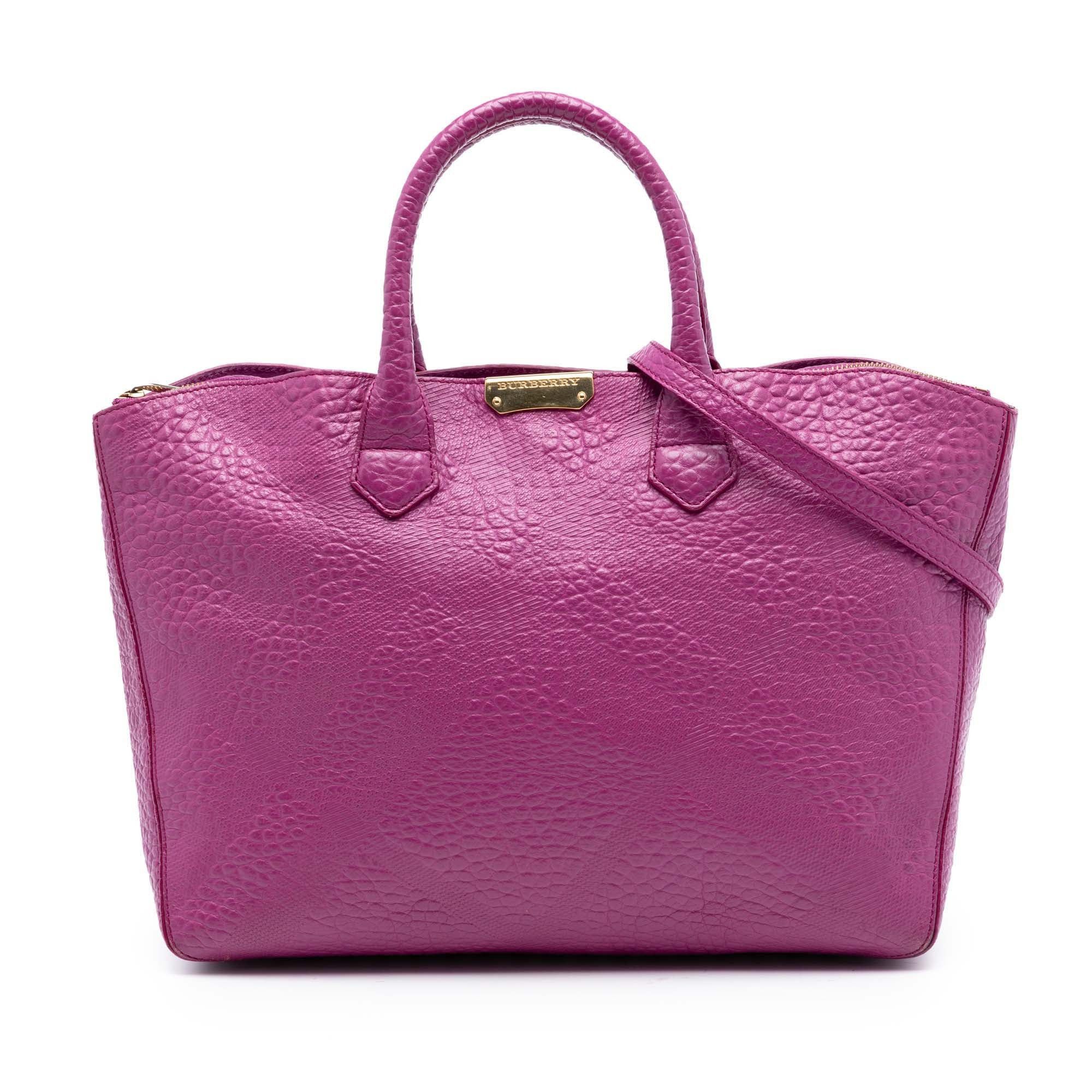 Burberry Embossed Leather Dewsbury Satchel Size ONE SIZE - 1 Thumbnail