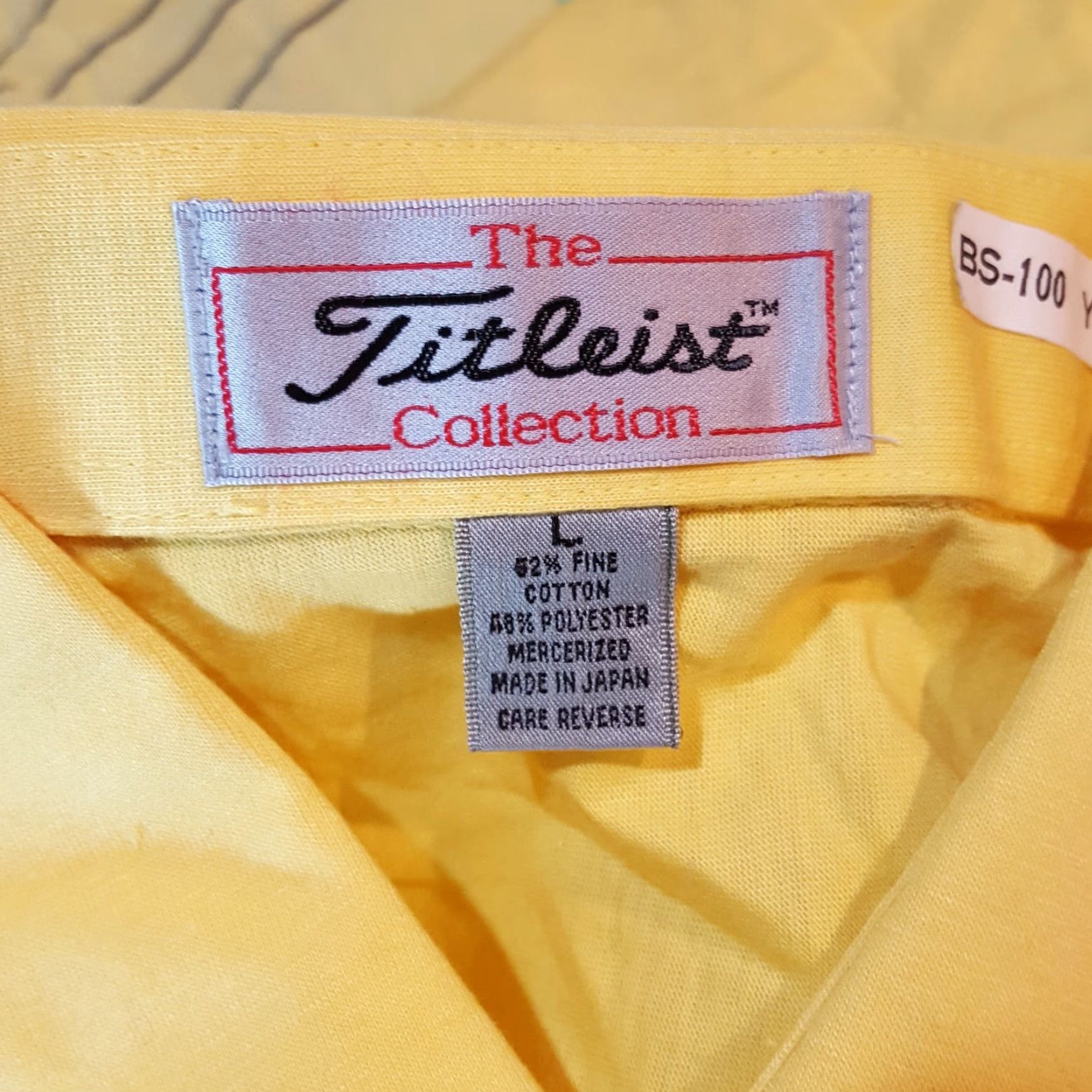 Titleist VINTAGE Titleist Golf Men’s Large Yellow Collared Short Sleeve Polo Shirt Size US L / EU 52-54 / 3 - 5 Thumbnail
