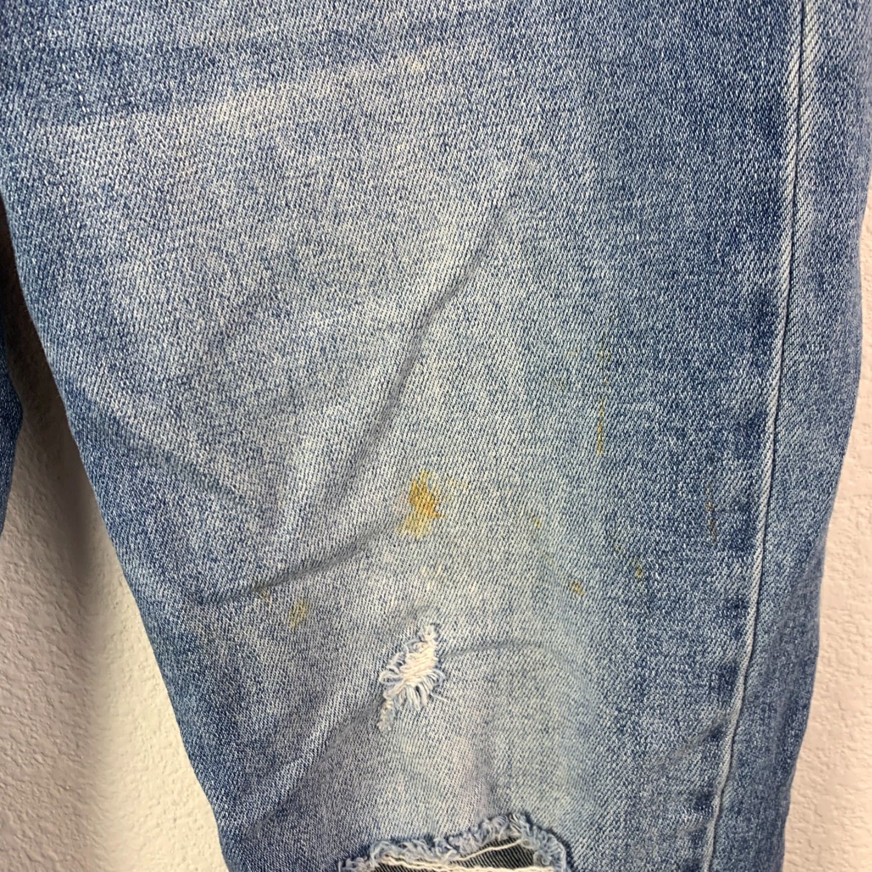 Vintage Hidden Jeans Main Selling Point Womens Jeans Size 28 Blue 5-Pocket Design Straight Bohemian Grunge Wash Stain Size 28" / US 6 / IT 42 - 3 Thumbnail