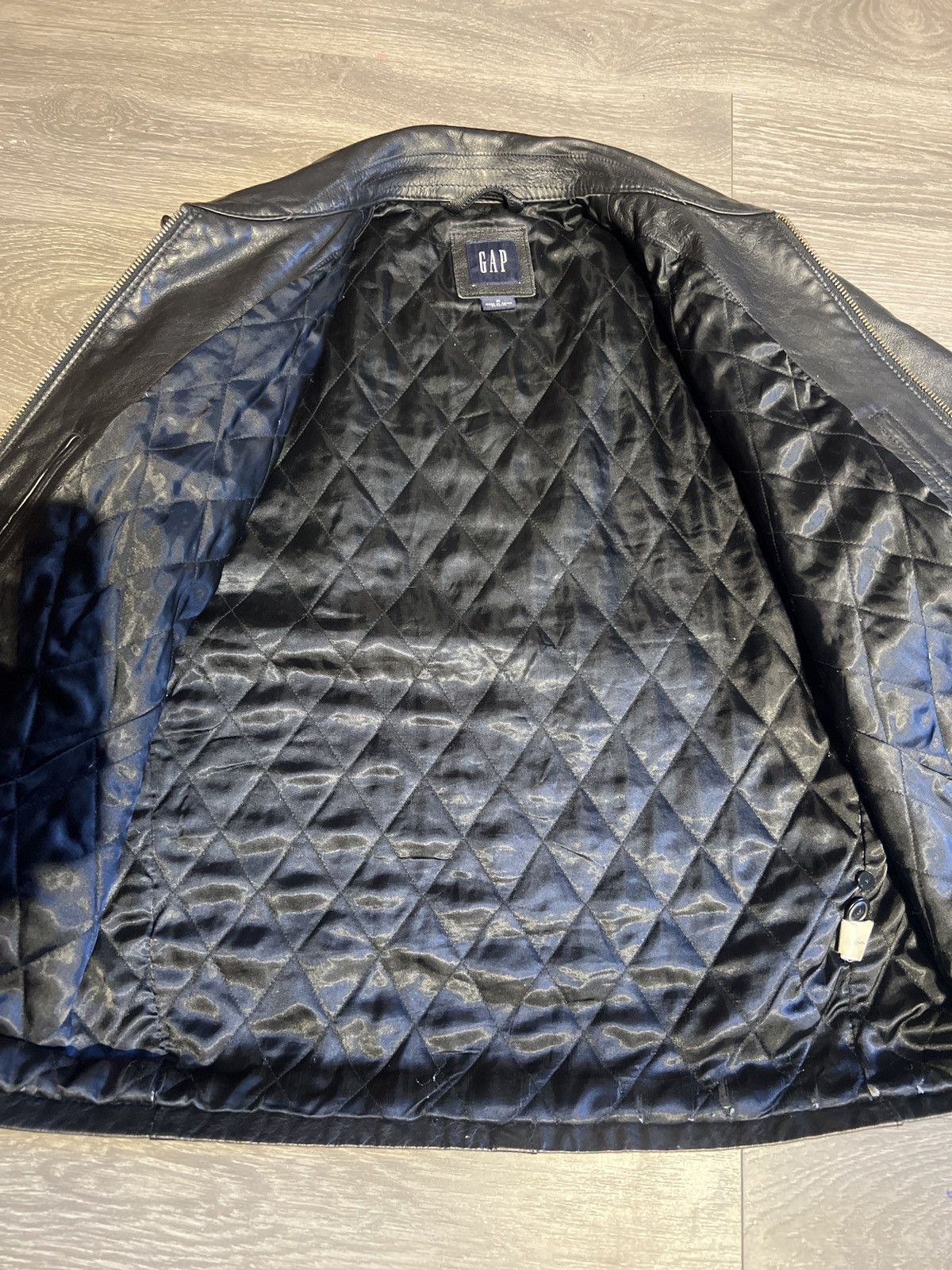 Gap × Vintage Vintage Gap Cow Leather Jacket Size US M / EU 48-50 / 2 - 7 Thumbnail