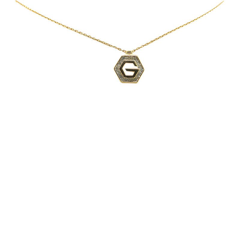 Givenchy Givenchy G Logo Rhinestone Necklace Metal Necklace DUTY FREE for USA