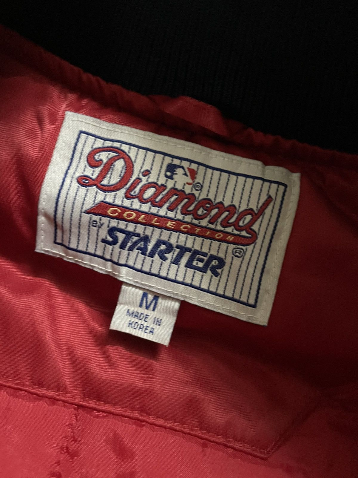 MLB Vintage 90s Red Cleveland Indians MLB Starter Bomber Jacket Size US M / EU 48-50 / 2 - 3 Thumbnail