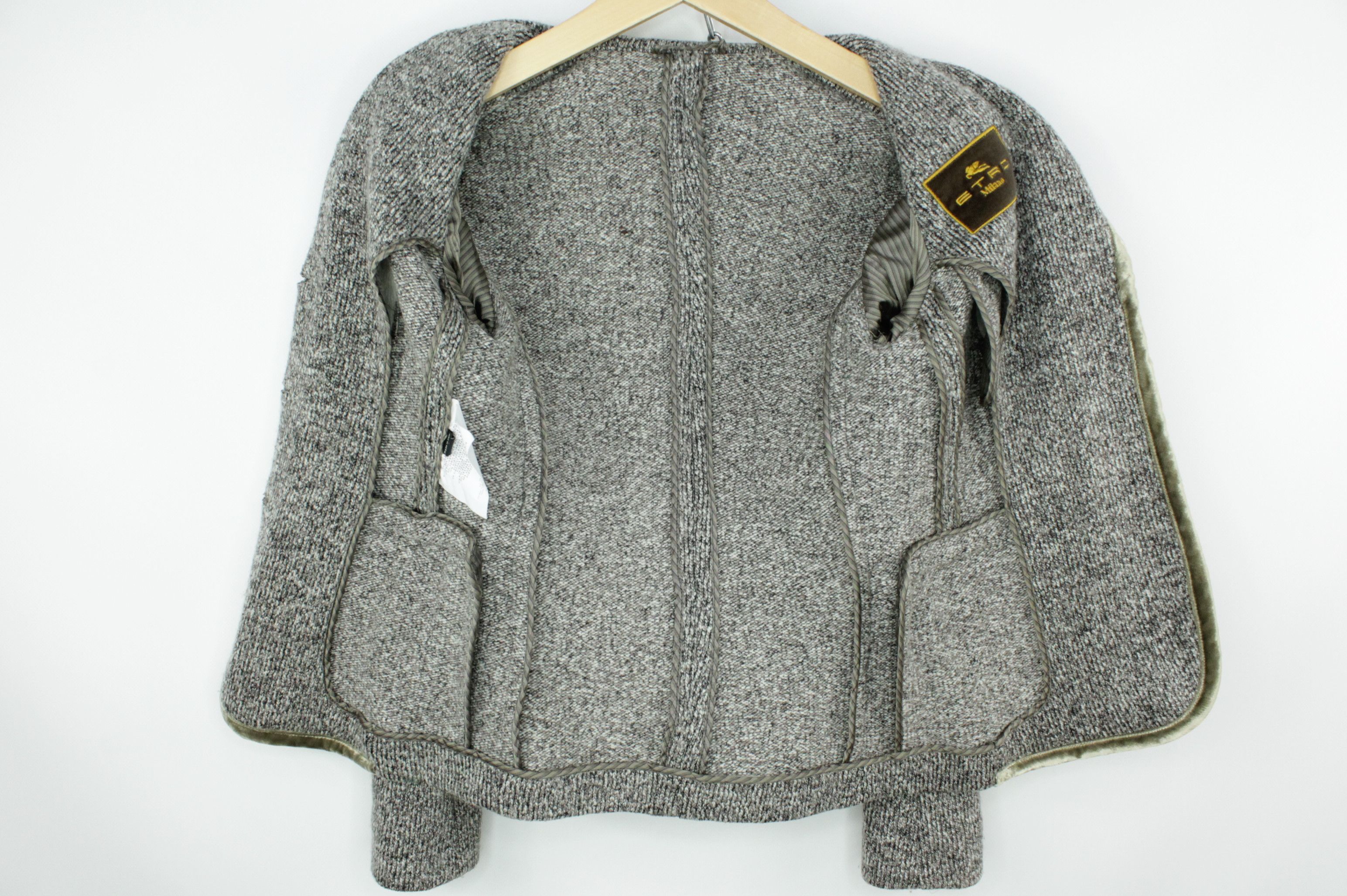 Etro Etro Milano Gray Wool Blend Slim Fit Women's Blazer Jacket Size S / US 4 / IT 40 - 7 Thumbnail