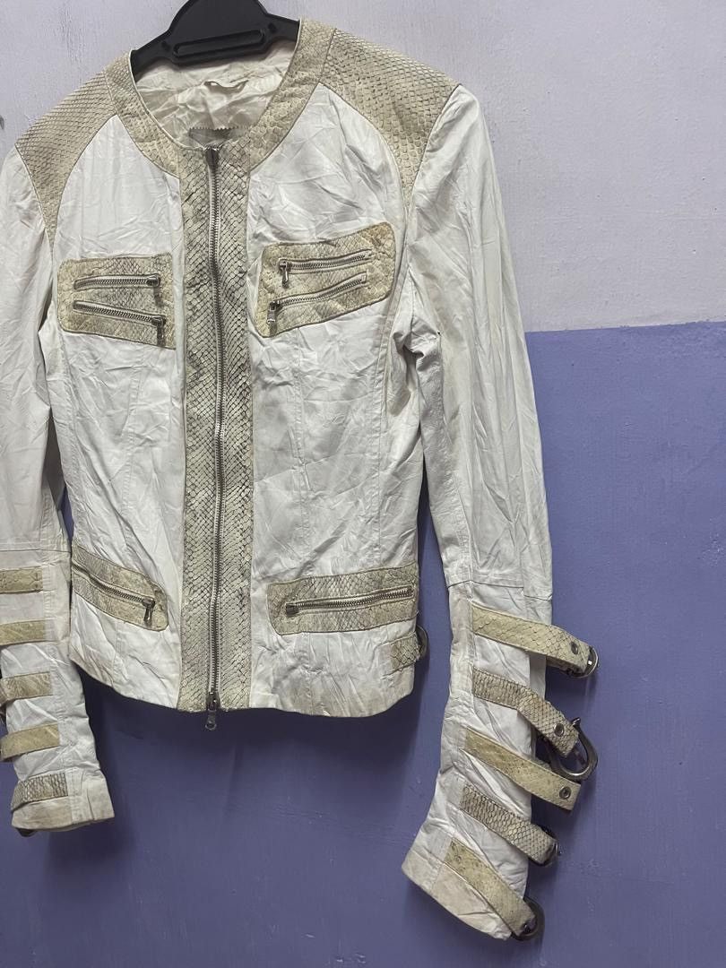 Le Grande Bleu (L.G.B.) LGB STYLE GUERRIERO SNAKE LEATHER TRIM BONDAGE BUCKLE JACKET Size S / US 4 / IT 40 - 2 Thumbnail