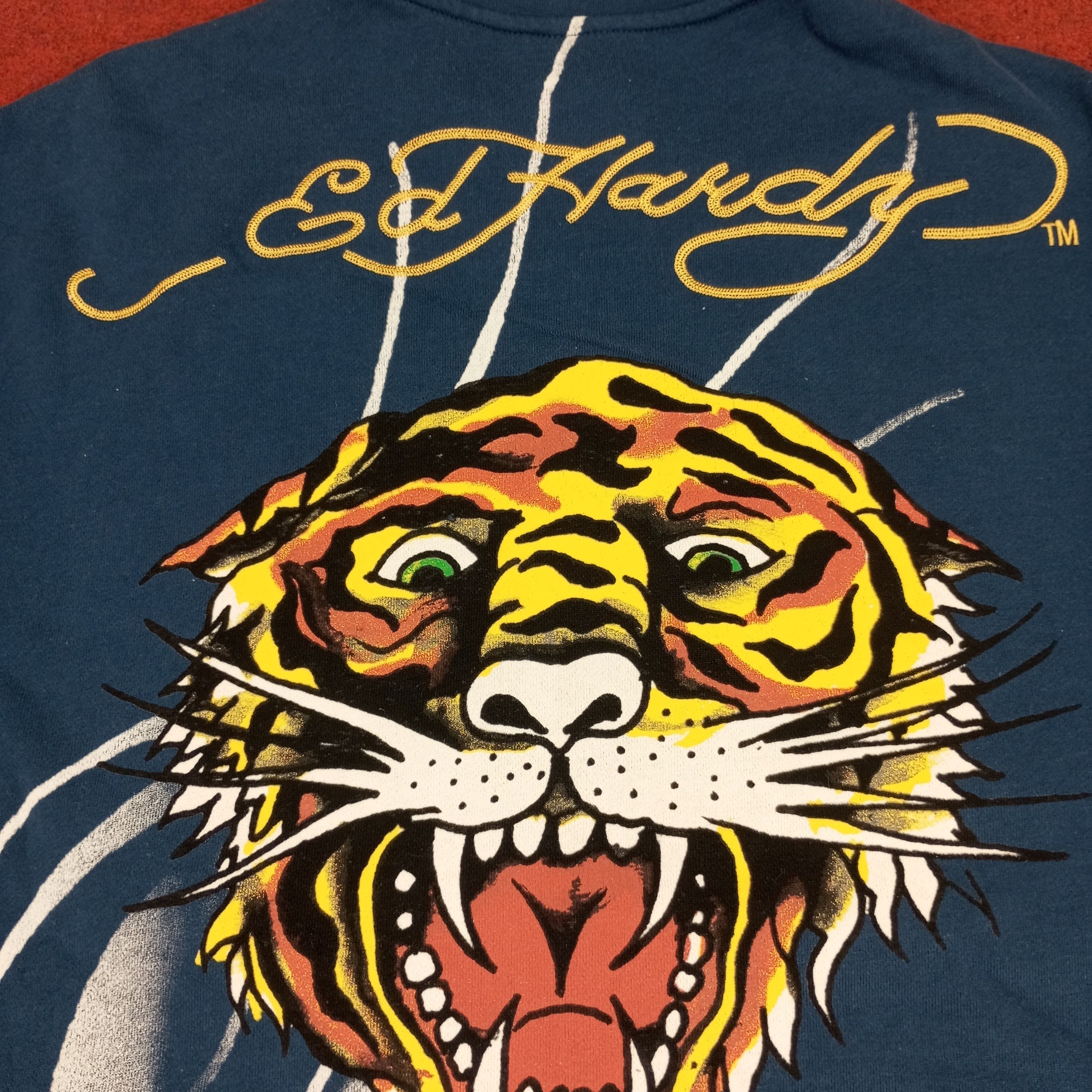 Christian Audigier × Ed Hardy × Vintage Ed Hardy Fashion Design Style Zipper Sweatshirt Size US L / EU 52-54 / 3 - 2 Thumbnail