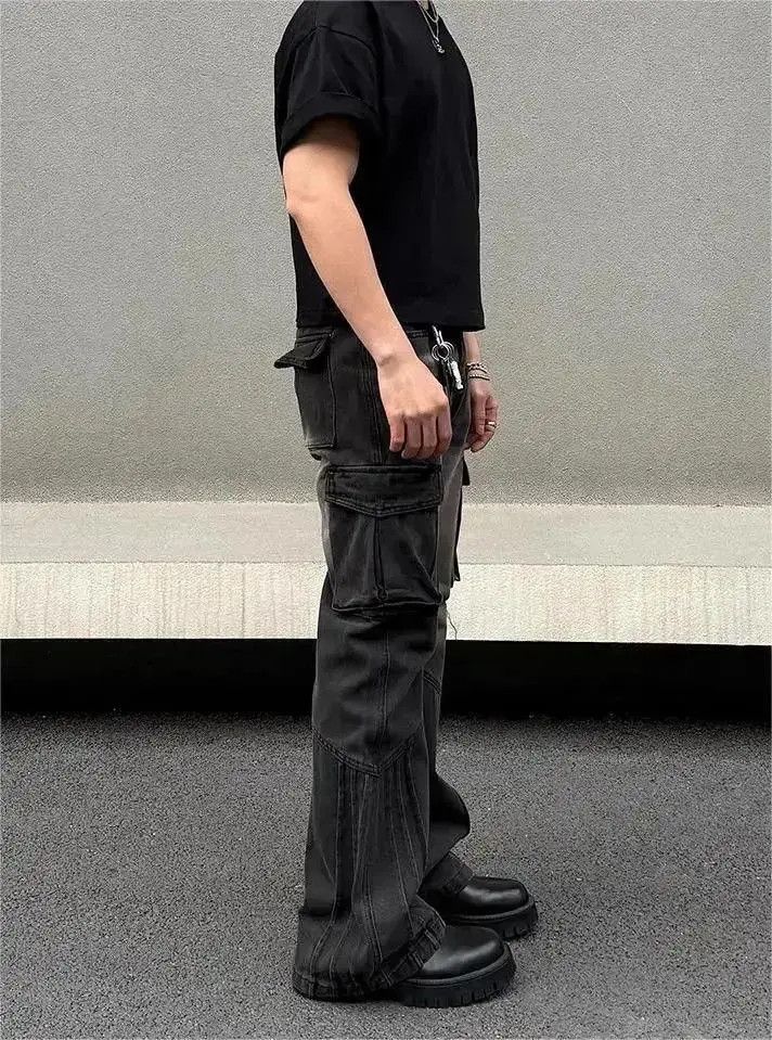 Japanese Brand Black straight pocket jeans Size US 32 / EU 48 - 3 Thumbnail