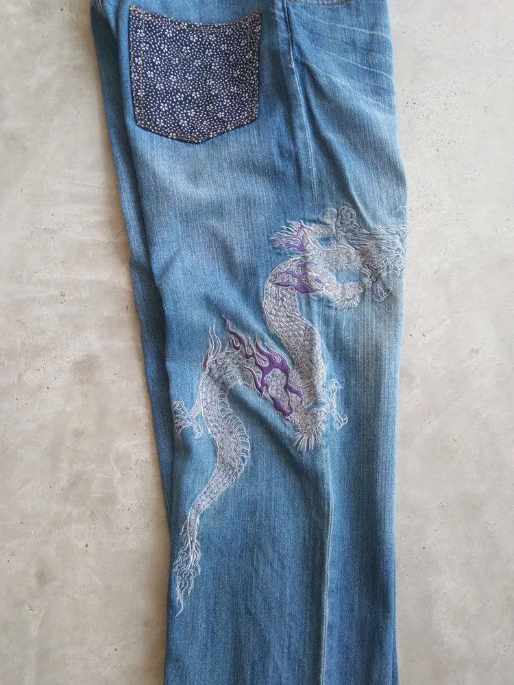 Japanese Brand Vintage Karakuri Tamashi Jeans Style Big Logo 30x30 Size US 30 / EU 46 - 4 Thumbnail