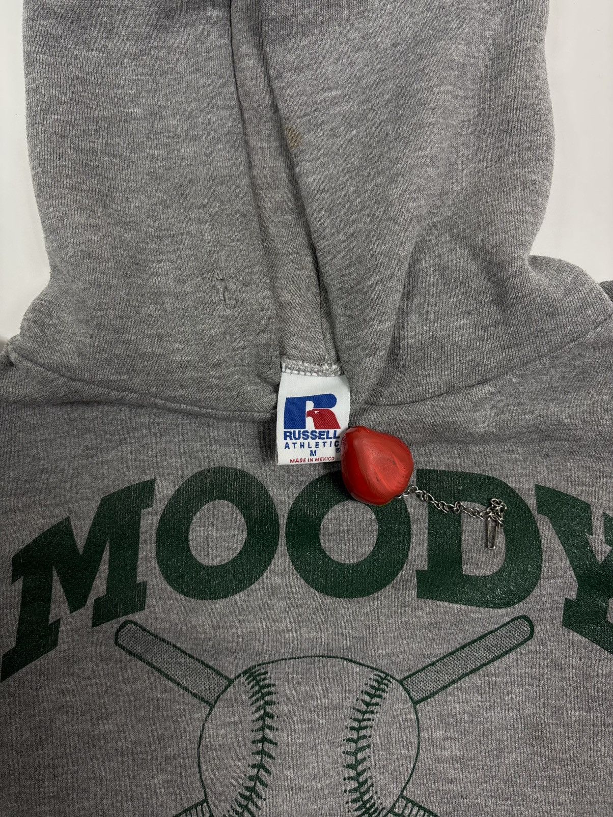 Unsound Rags Vintage 1990s Russell “Moody Softball” Hoodie – Grey Faded Size US M / EU 48-50 / 2 - 4 Thumbnail