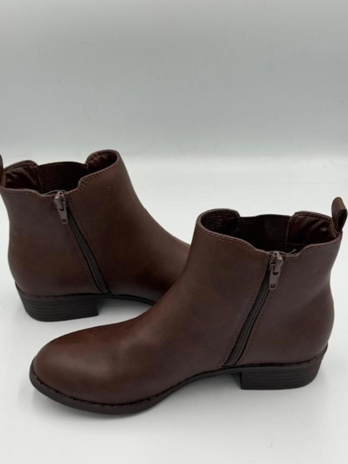 Style & Co Style&Co. Charlyy Gore Block Heel Booties - Dark Roast W SZ7 Size US 7 / IT 37 - 6 Thumbnail