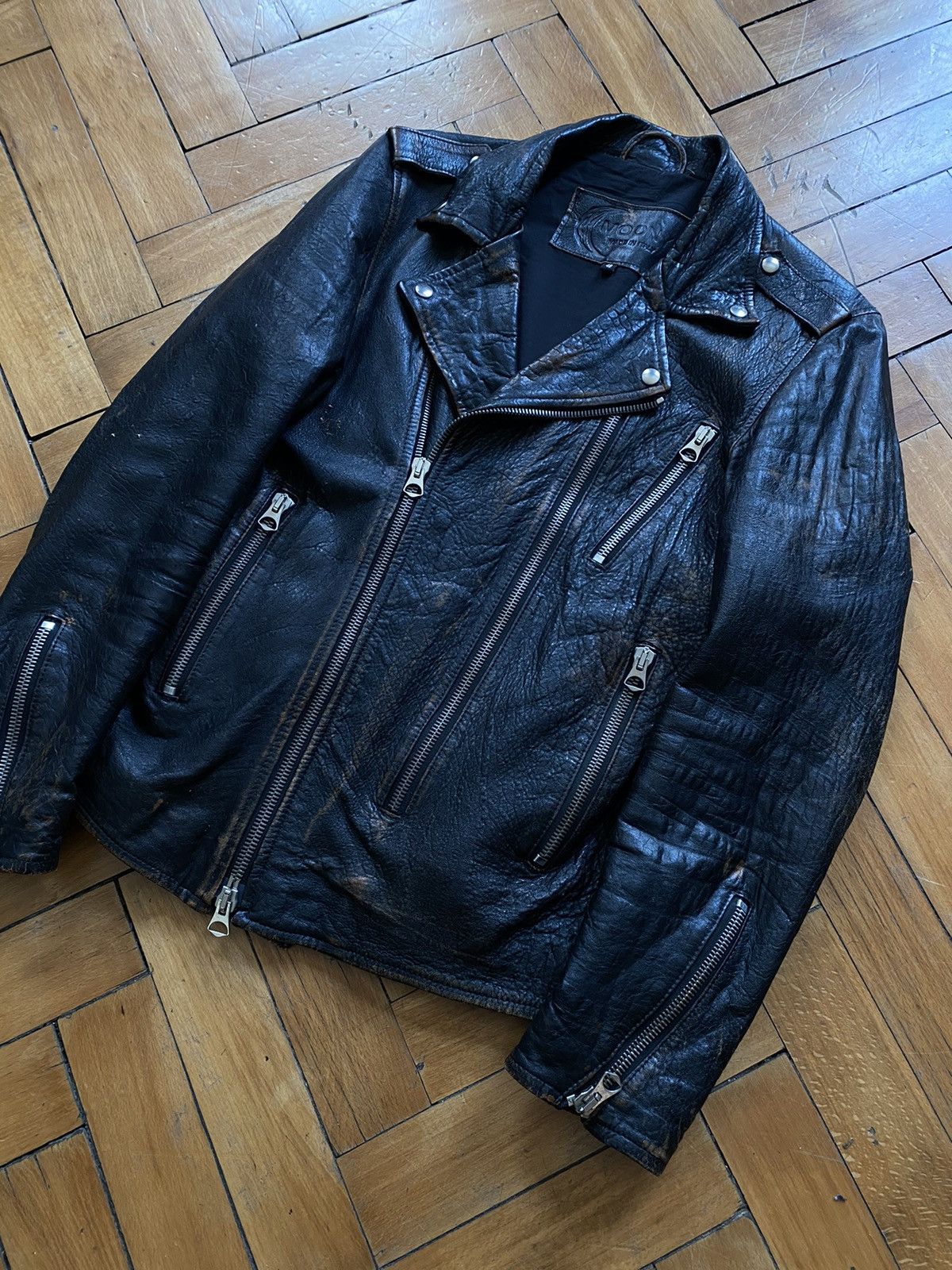 Designer × Vintage Vintage Real Leather Jacket Biker Jacket Size US M / EU 48-50 / 2 - 3 Thumbnail