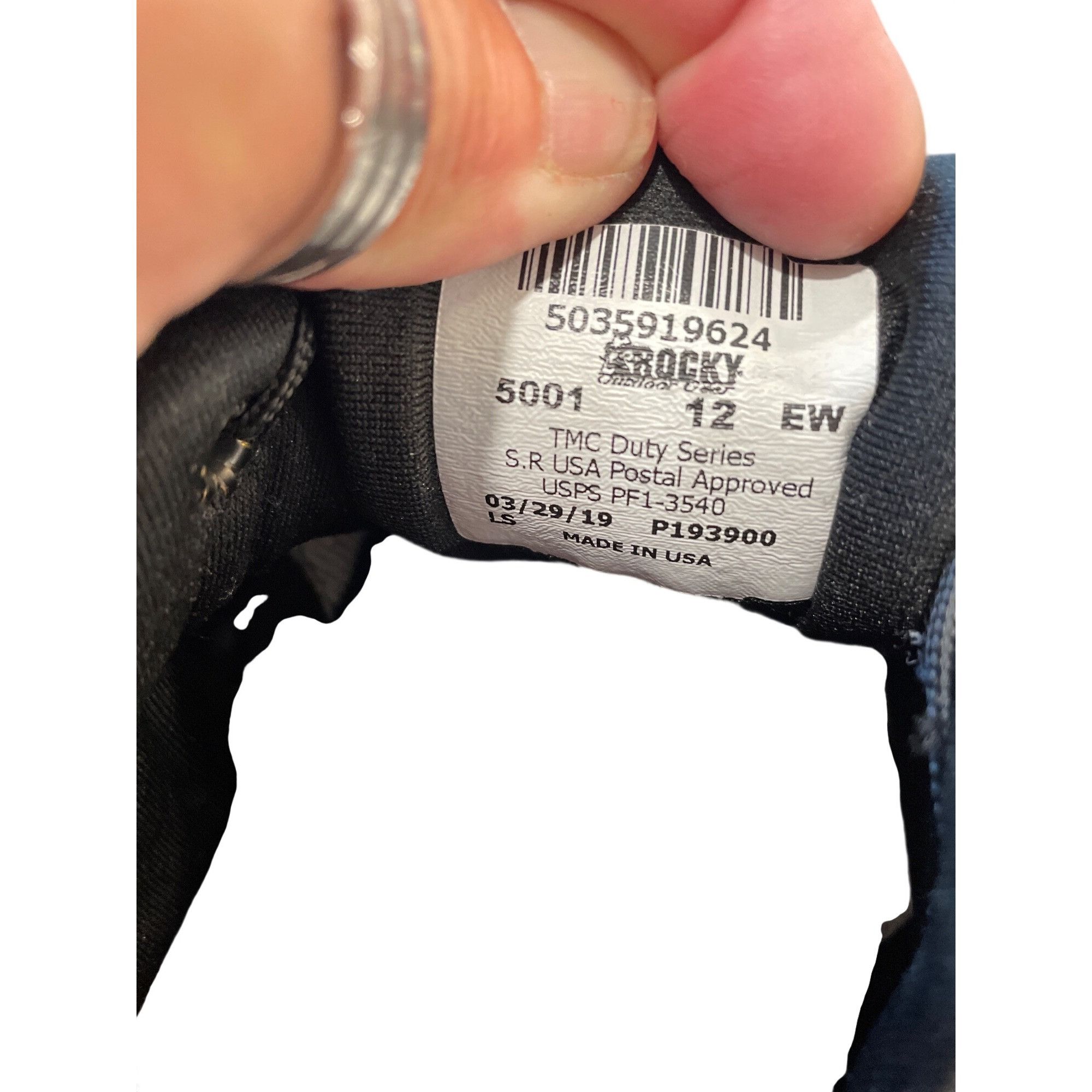 Other Rocky 5001 USPS postal mens black leather slip resist shoes Size US 12 / EU 45 - 6 Thumbnail
