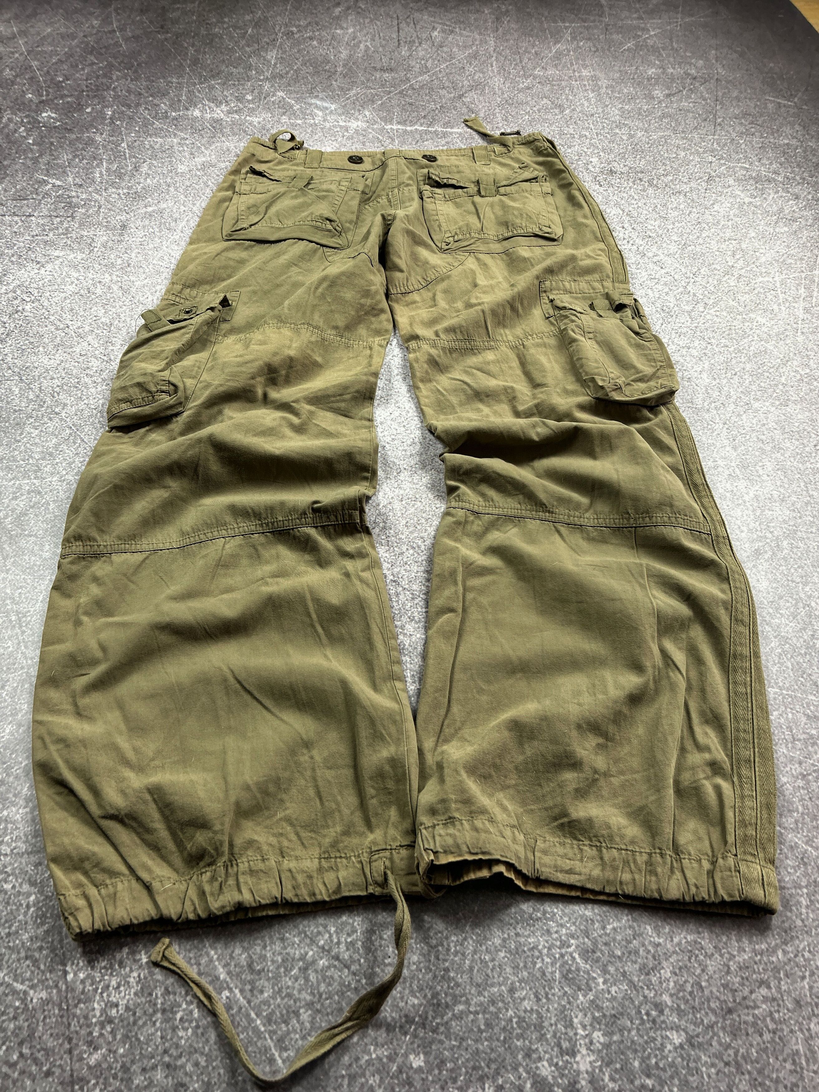 Designer Vintage Junya Watanabe Balenciaga Style Cargo Jeans 90s Size US 32 / EU 48 - 2 Thumbnail