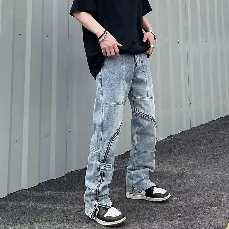 Japanese Brand Retro loose zipper micro flared jeans Size US 30 / EU 46 - 5 Thumbnail