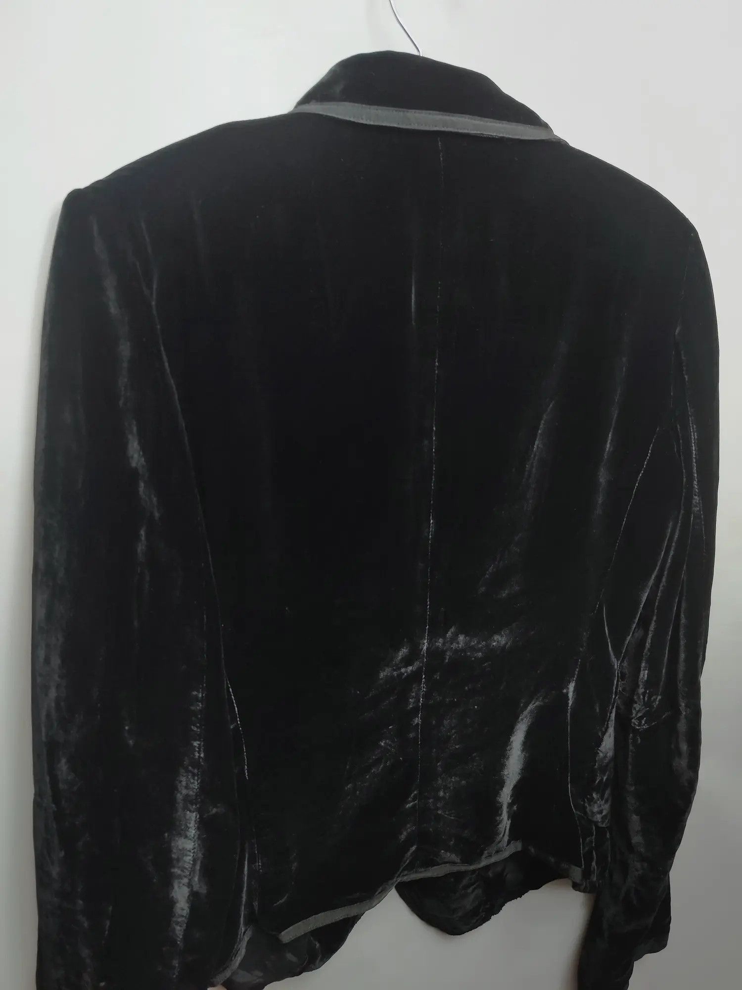 Marithe + Francois Girbaud × Vintage Marithe Francois Girbaud Velour Silk Blazer Size S / US 4 / IT 40 - 11 Thumbnail