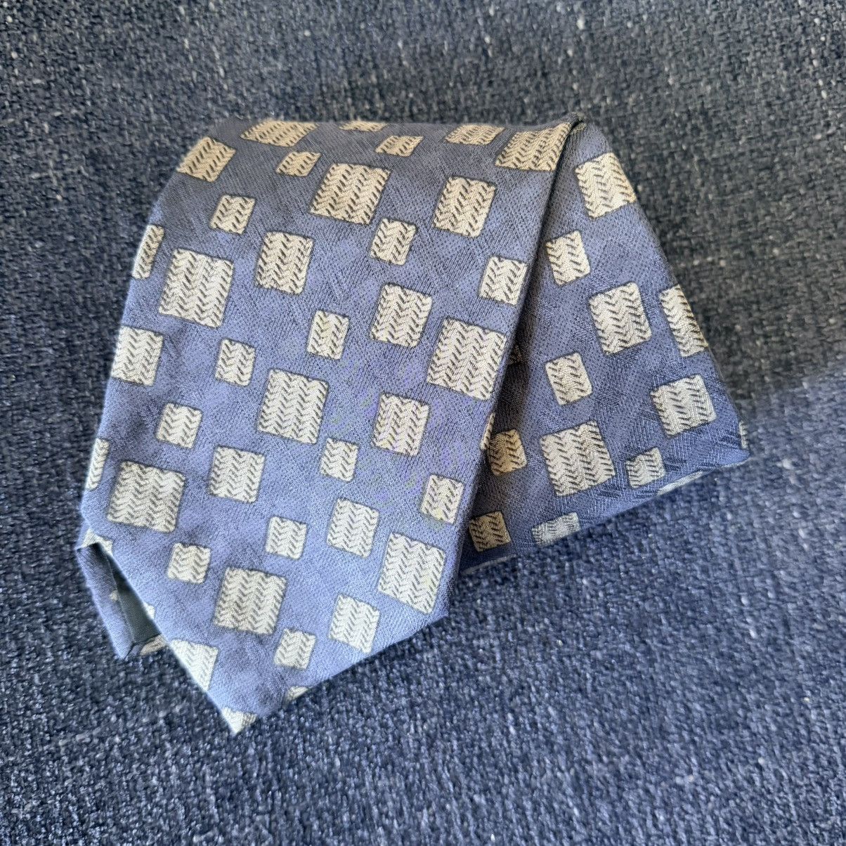 Giorgio Armani Giorgio Armani Cravatte Silk Tie Blue Geometric Squares Size ONE SIZE - 9 Thumbnail