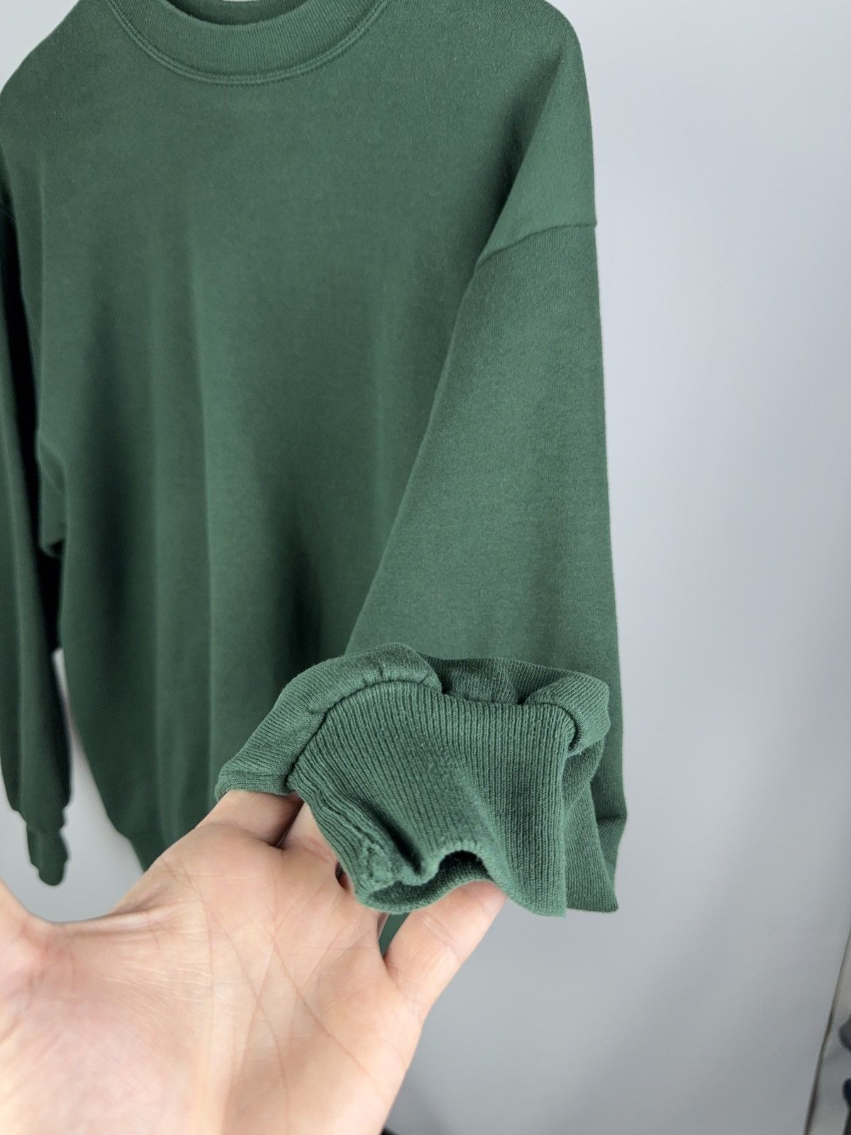 Jerzees × Vintage Vintage Jerzees USA Green Blank Sweatshirt Crewneck L Size US L / EU 52-54 / 3 - 7 Thumbnail
