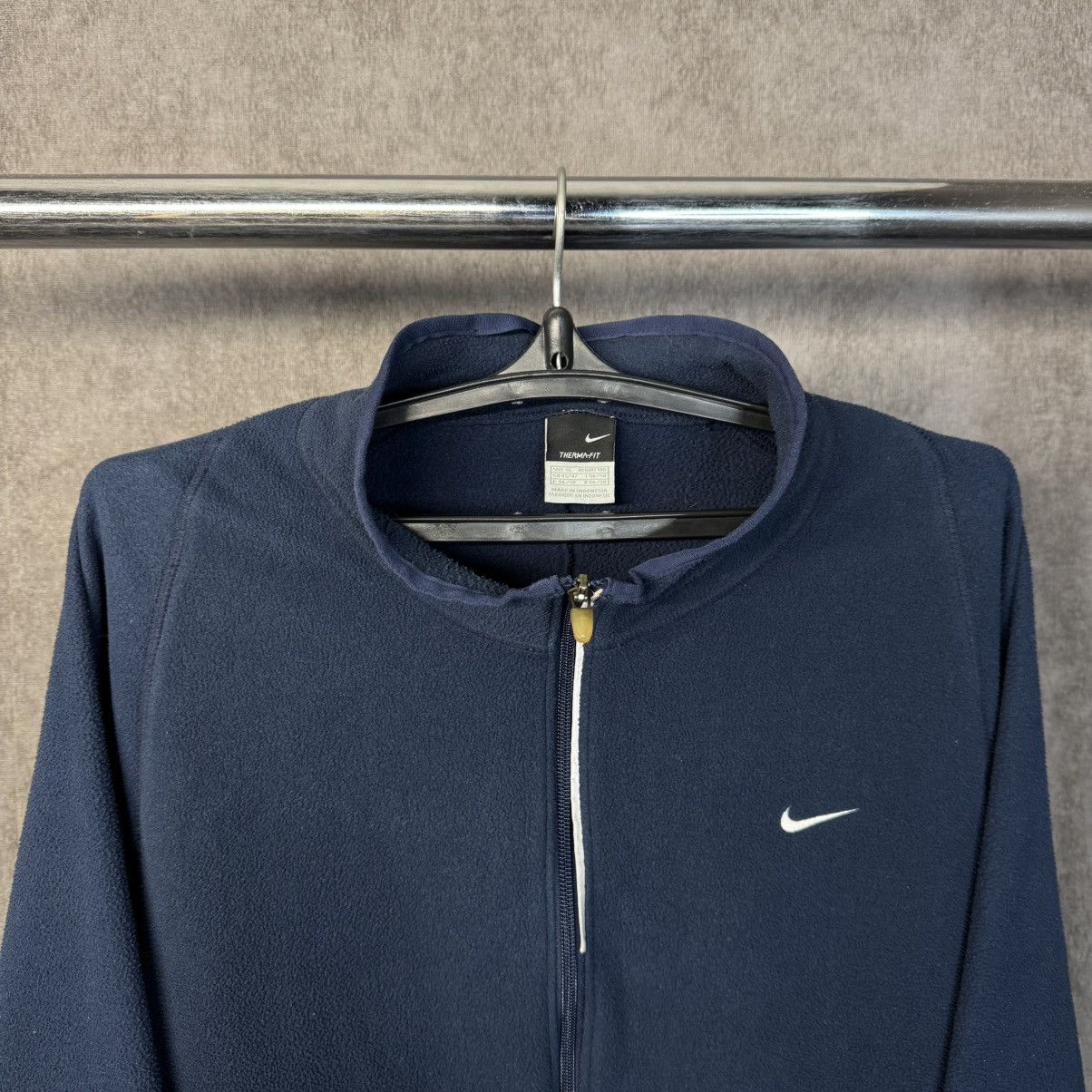 Nike Vintage Nike zip up fleece therma-fit sweatshirt Size US XL / EU 56 / 4 - 2 Thumbnail
