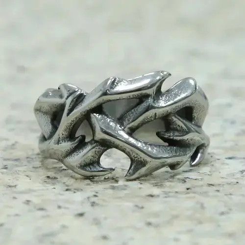 Jewelry × Vintage Tribal Thorns Ring Spike Graffiti Goth Punk Rock Jewelry Size ONE SIZE - 2 Thumbnail
