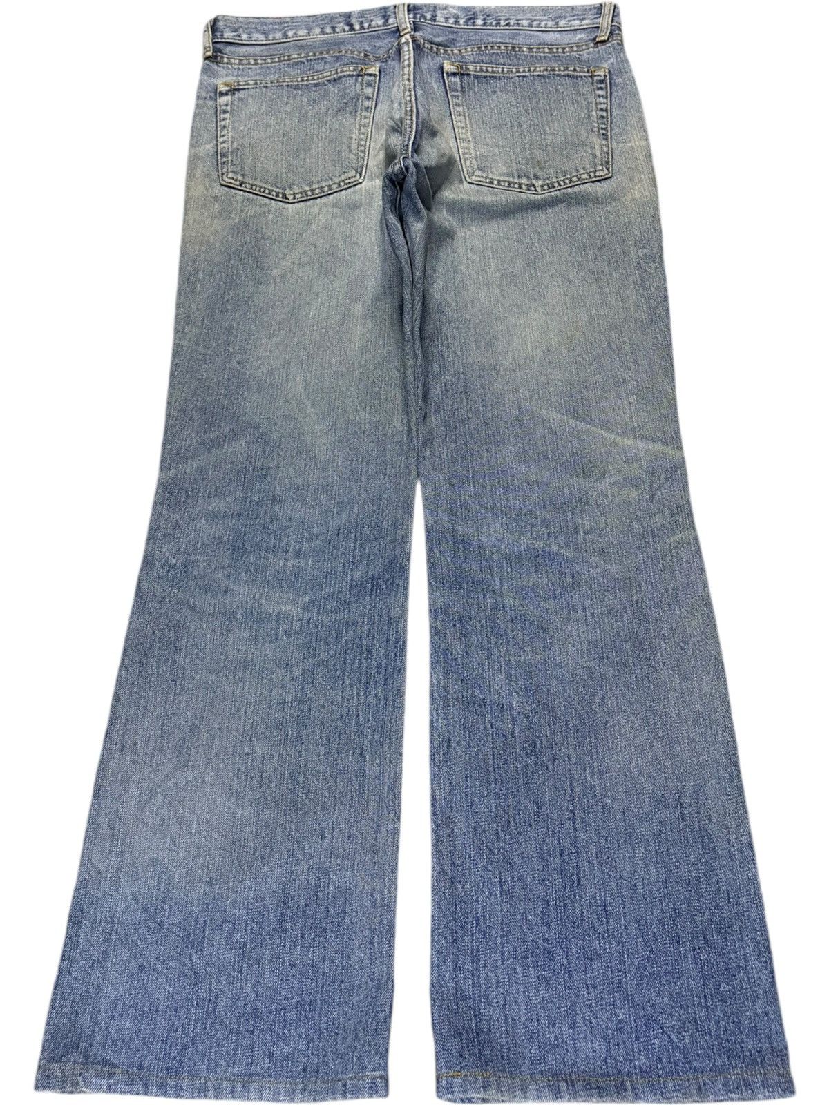 Japanese Brand × Uniqlo Vintage Japanese Uniqlo Mud Wash Distressed Flare Jeans Size US 35 - 2 Thumbnail