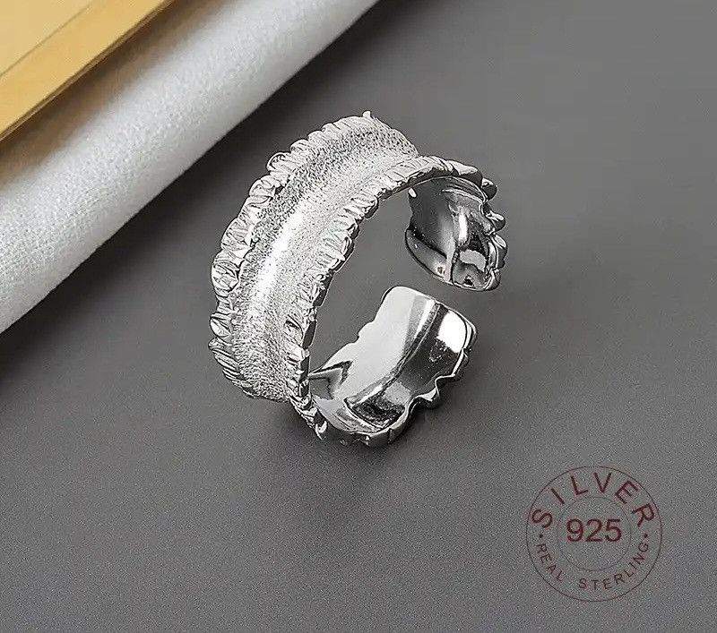 Jewelry Real 925 Sterling Silver Engagement Rings Size ONE SIZE - 1 Thumbnail