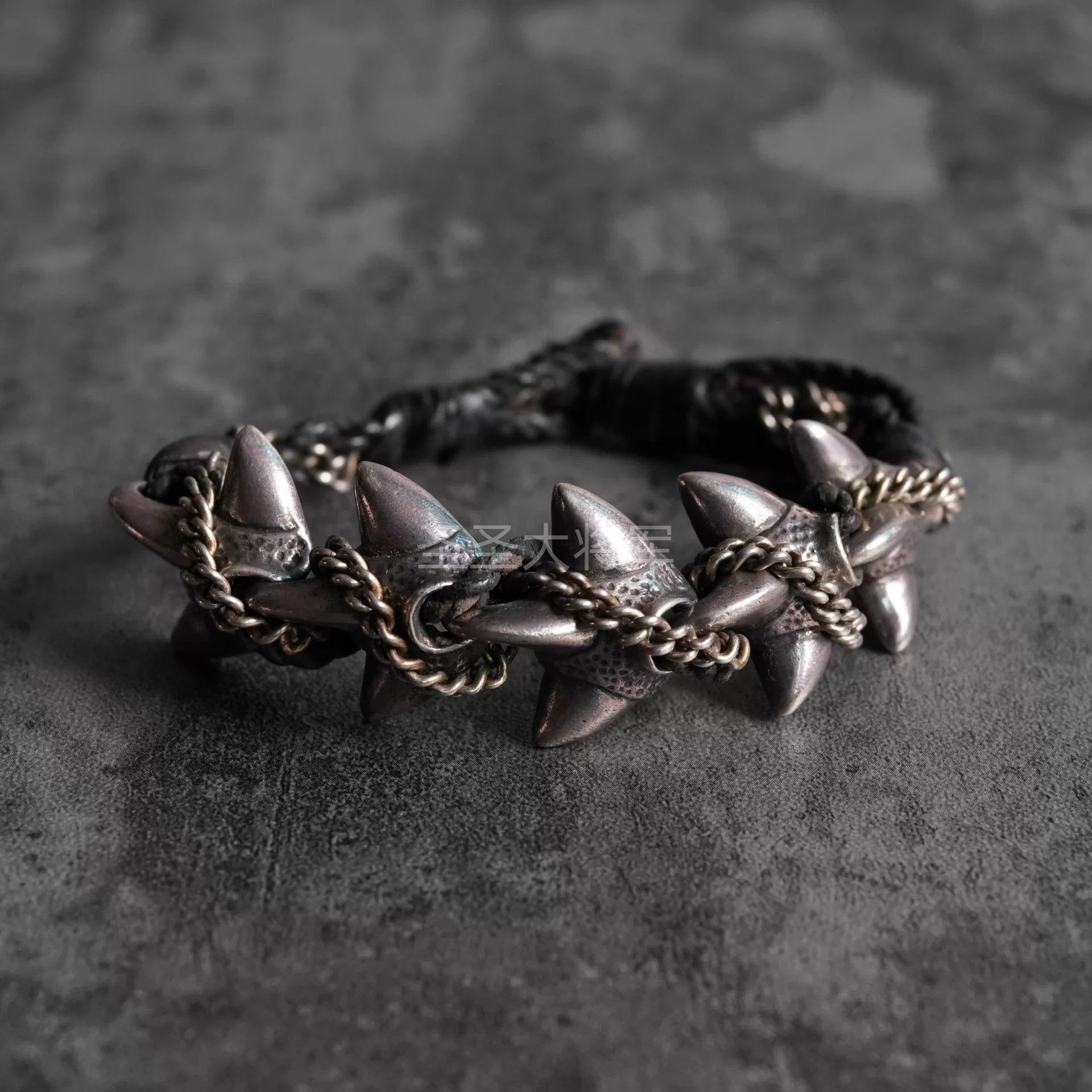 KD2024 KD2024 Dark Gothic Dragon Claw Leather Chain Bracelet 21cm Size ONE SIZE - 3 Thumbnail