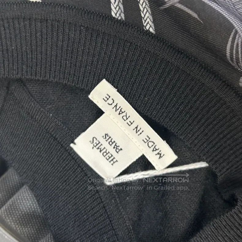 Hermes Hermes Black and White Printed Knitted Knit Top Size XXS / US 00 / IT 34 - 5 Thumbnail