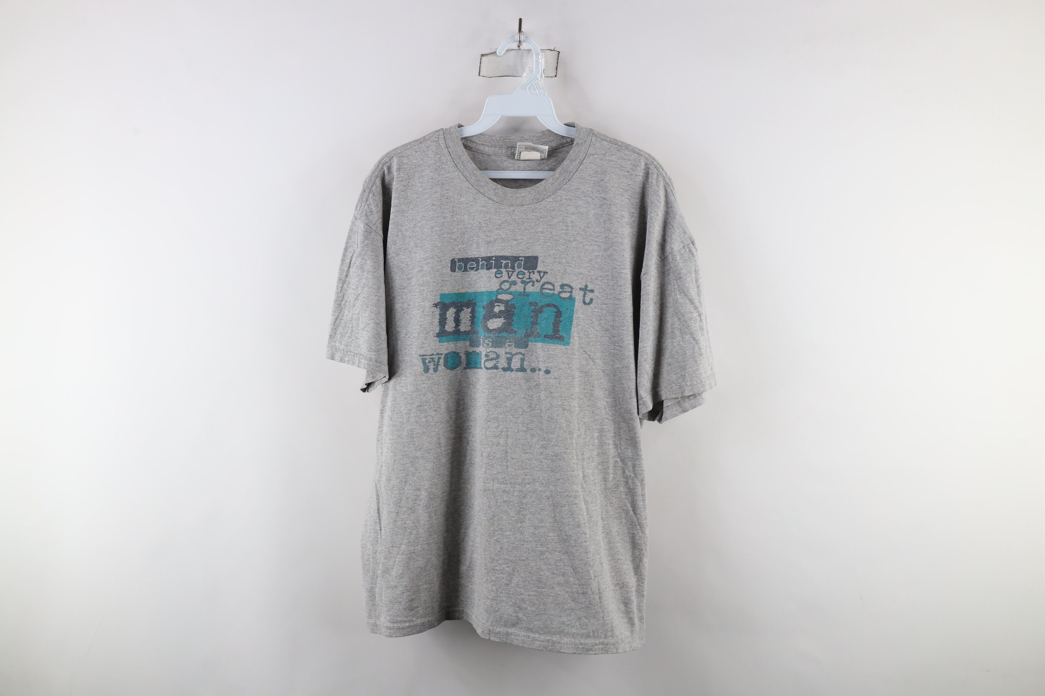 Nike × Vintage Vintage 90s Nike Great Man Is A Woman About to Pass T-Shirt Size L / US 10 / IT 46 - 1 Thumbnail