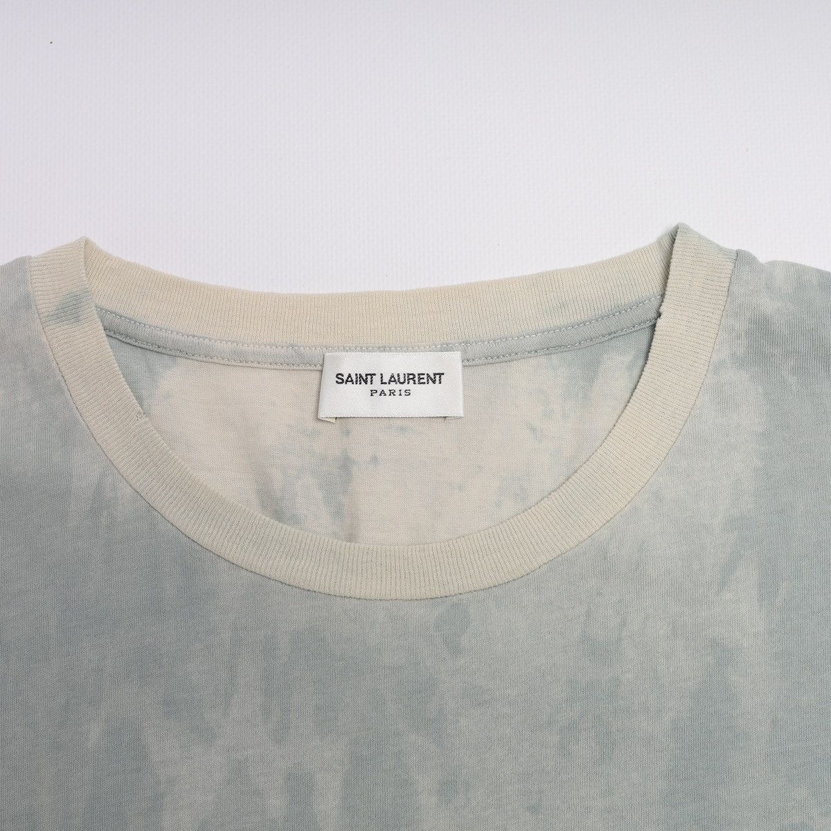 Saint Laurent Paris Saint Laurent Tie Dye Printed Tee T-shirt Blue Center Logo Size US L / EU 52-54 / 3 - 9 Thumbnail