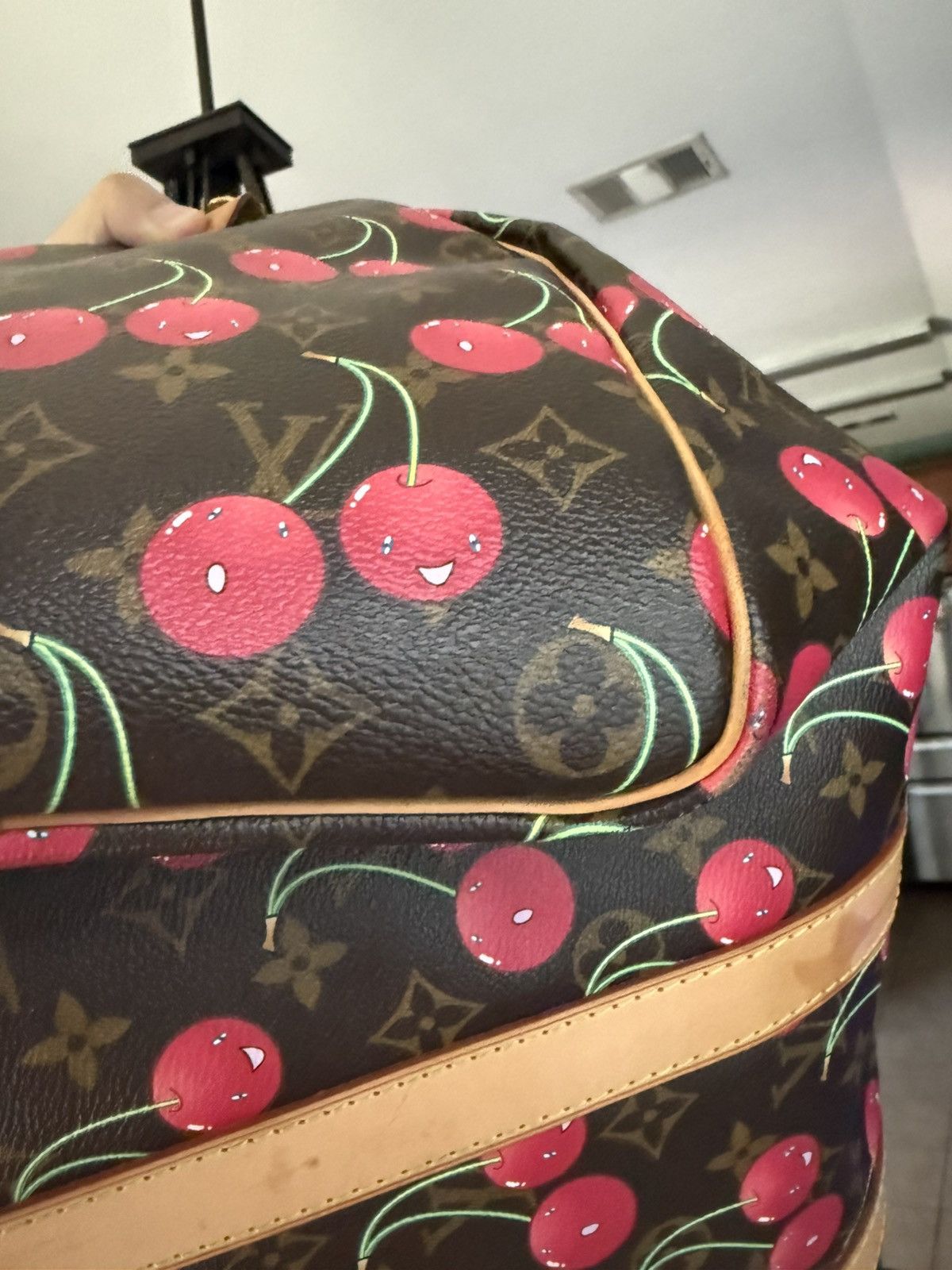 Louis Vuitton Rare 2005 Louis Vuitton Murakami Monogram Cherry Keepall 45 Size ONE SIZE - 14 Thumbnail