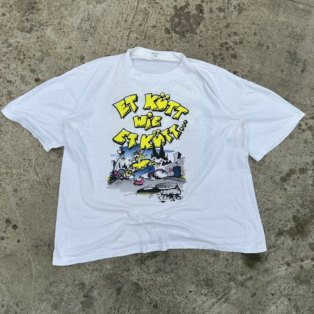 Japanese Brand Vintage Adult Ävver Vun Nix Kütt Nix T-shirts Joke Humor 90s Size US XL / EU 56 / 4 - 2 Thumbnail