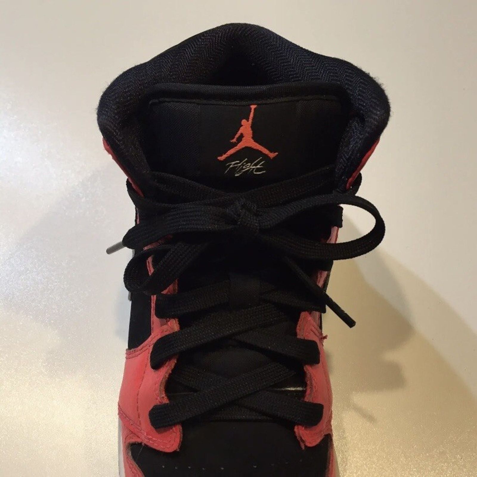Nike Nike Air Jordan 1 Mid Infrared 23 Red Black 554725 061 GS Size US 7 / EU 40 - 11 Thumbnail