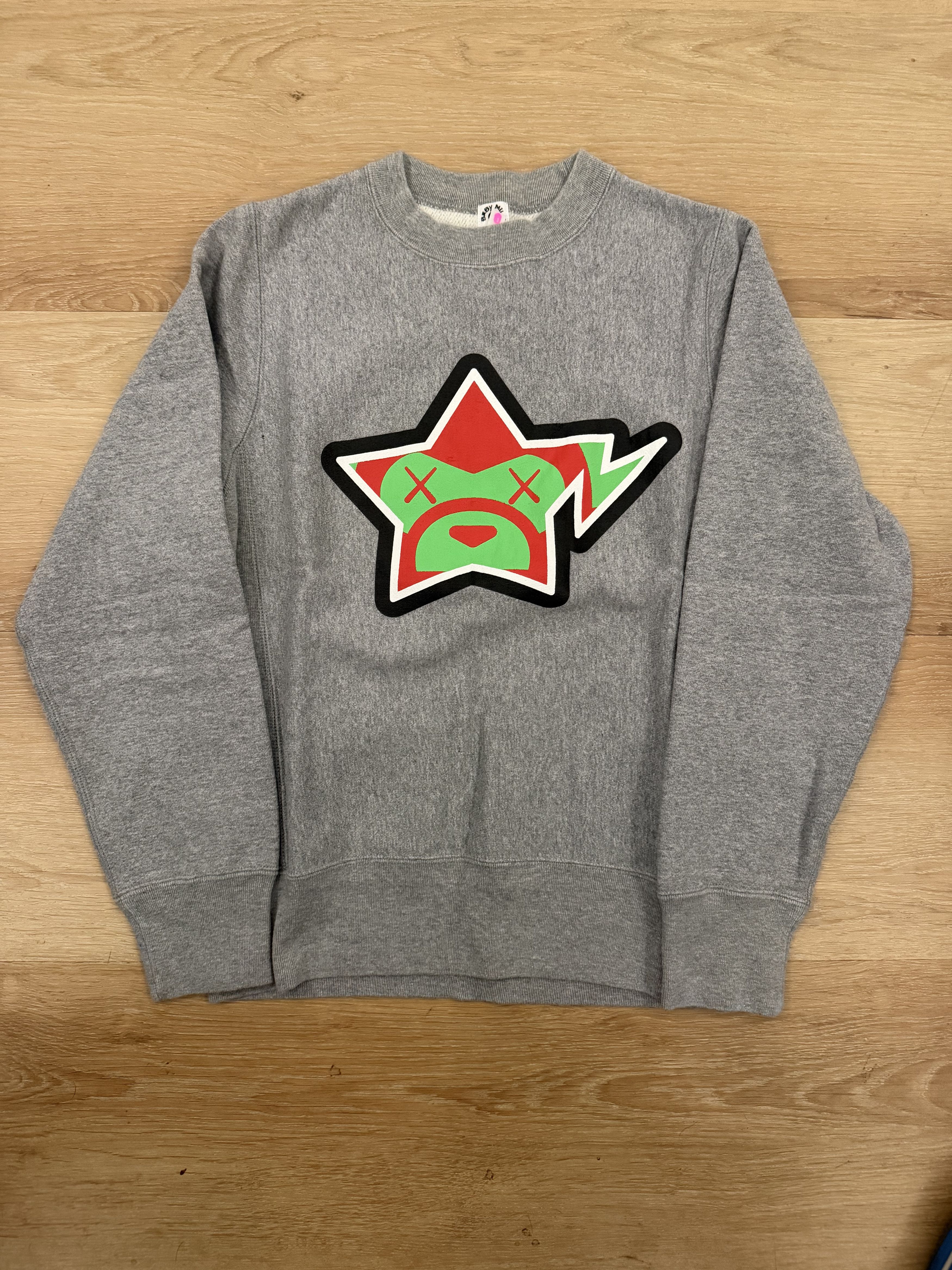 Bape Bape x Kaws Baby Milo BapeSta Sweatshirts Gray Size S / US 4 / IT 40 - 1 Thumbnail