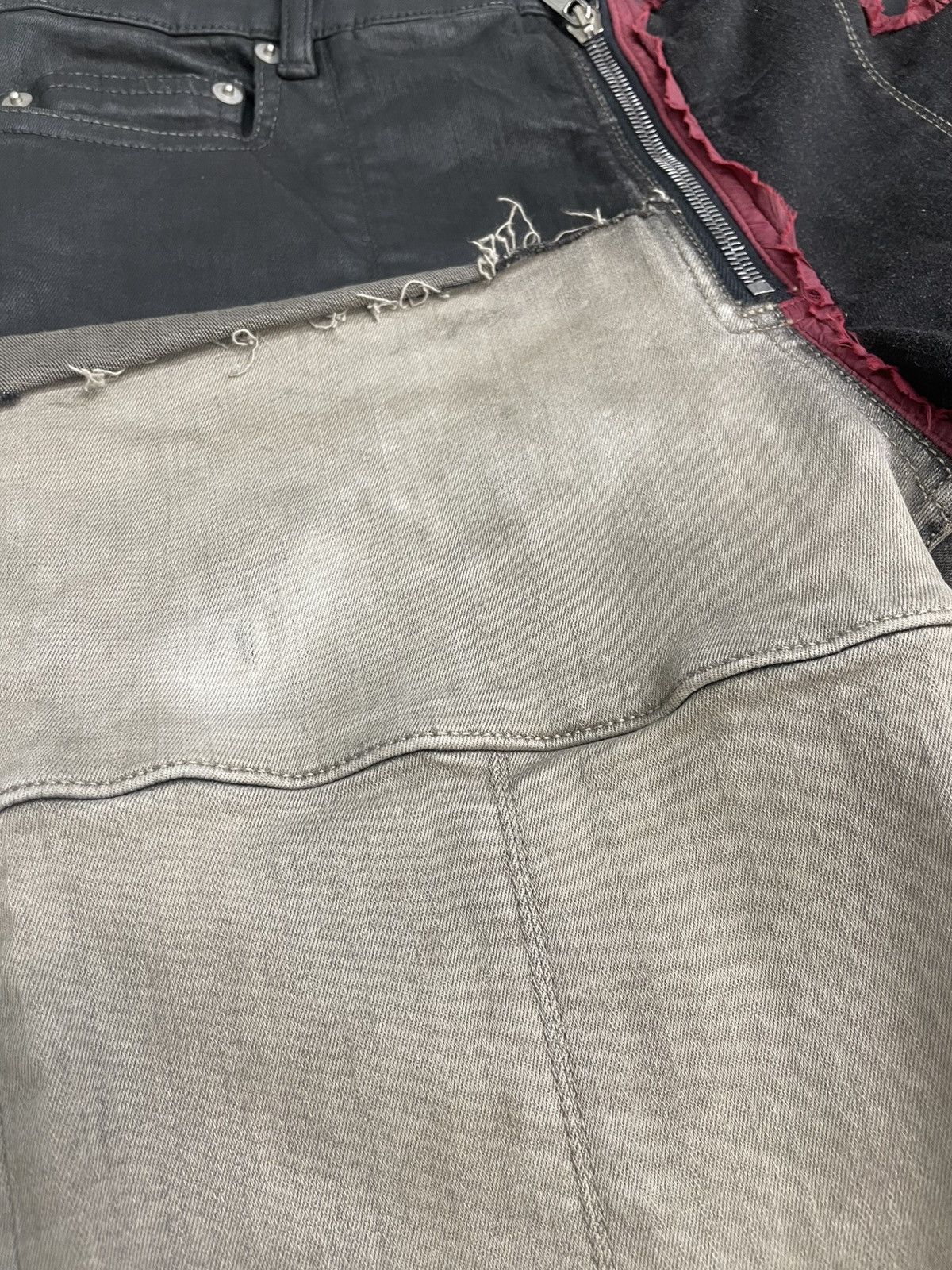 Rick Owens Drkshdw FW20 Tyrone Slit Cut Waxed Denim Size US 32 / EU 48 - 6 Thumbnail