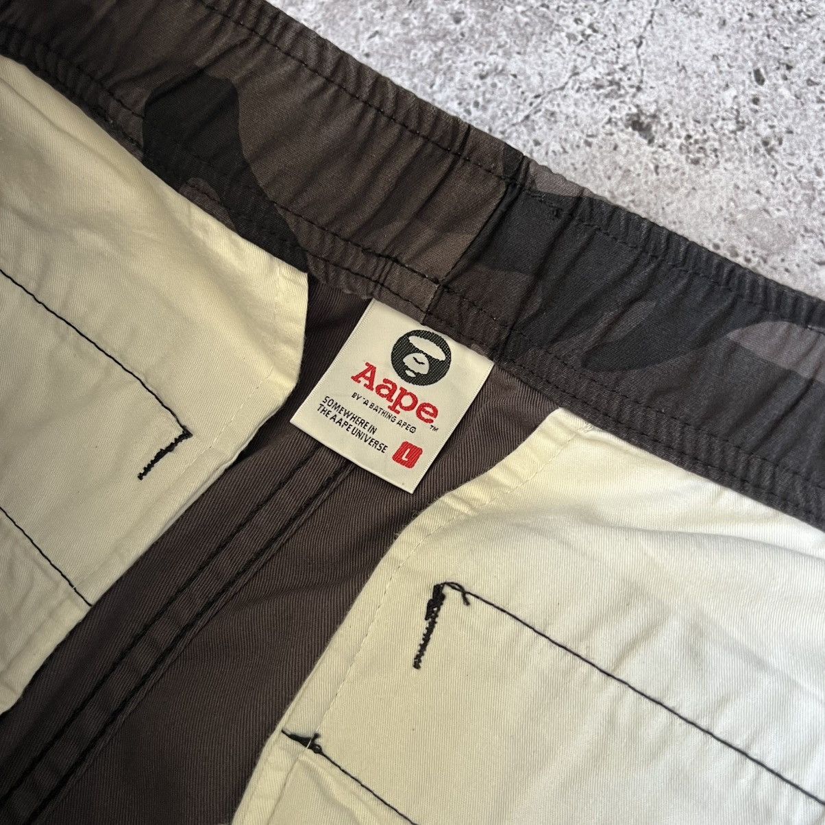 Aape AAPE By A Bathing Ape Moonface Camo Cargo Pants L Size US 33 - 5 Thumbnail