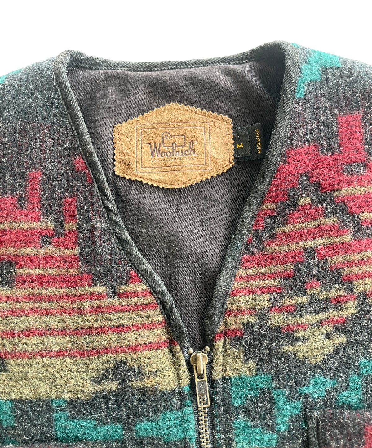 Vintage 90s Woolrich Navajo Native Wool Vest Size US M / EU 48-50 / 2 - 4 Thumbnail