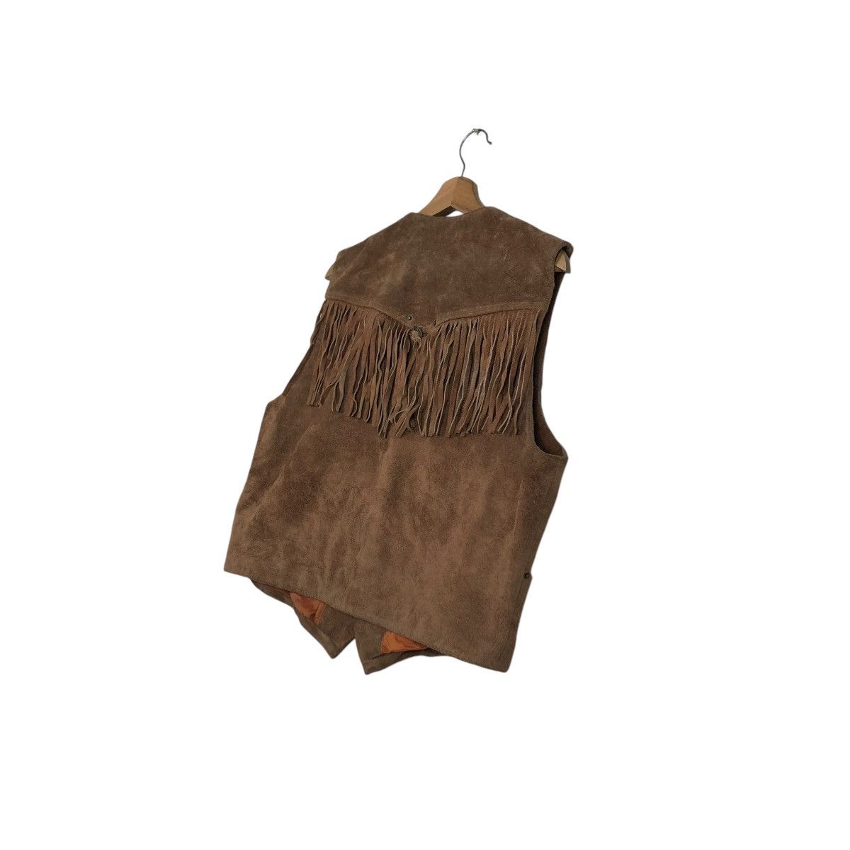 Japanese Brand 🔥VINTAGE VEST GENUINE LEATHER COWBOY DESIGN CHATTIGRE Size US M / EU 48-50 / 2 - 12 Thumbnail