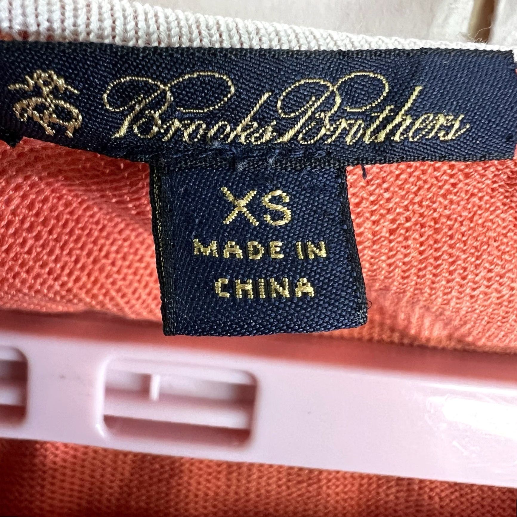 Brooks Brothers Brooks Brothers Silk Blend Knit Short Sleeve Sweater Womens XS Peach Pullover Size XS / US 0-2 / IT 36-38 - 3 Thumbnail