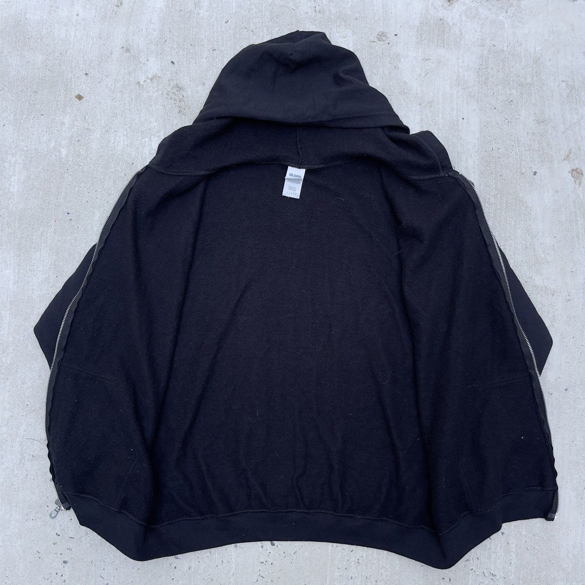 Gildan Vintage Y2K Gildan Blank Black Full Zip Hoodie Size US L / EU 52-54 / 3 - 3 Thumbnail