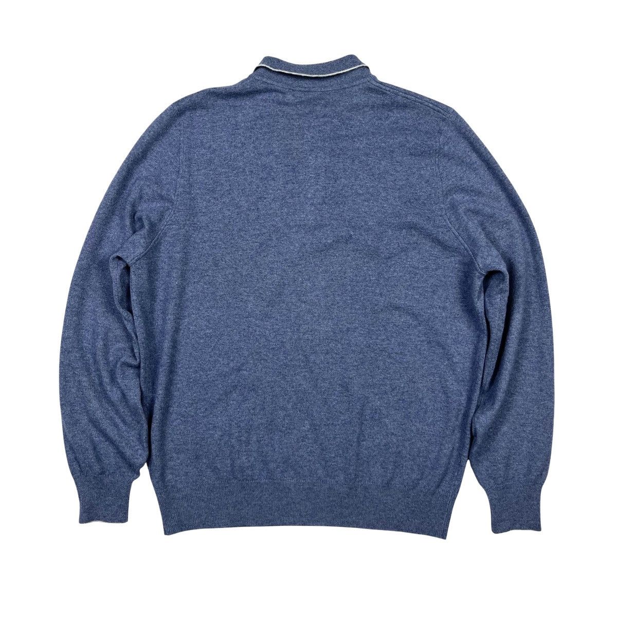 Brunello Cucinelli Brunello Cucinelli Cashmere Button Polo Sweater Blue Size US M / EU 48-50 / 2 - 6 Thumbnail