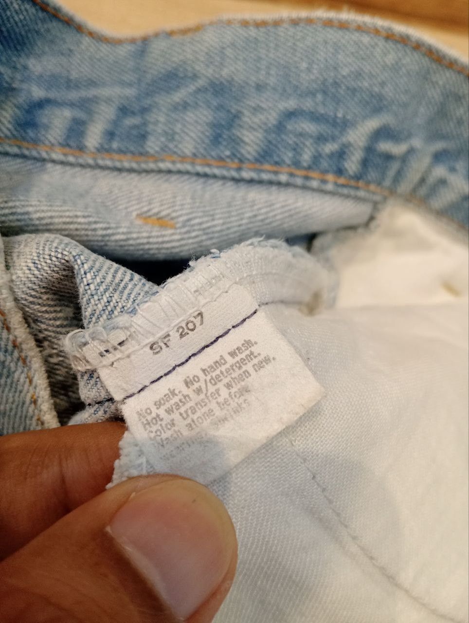 Levi's Vintage Clothing LEVI'S VINTAGE ORANGE TAG BLUE DENIM FLARED PANTS Size US 31 - 9 Thumbnail