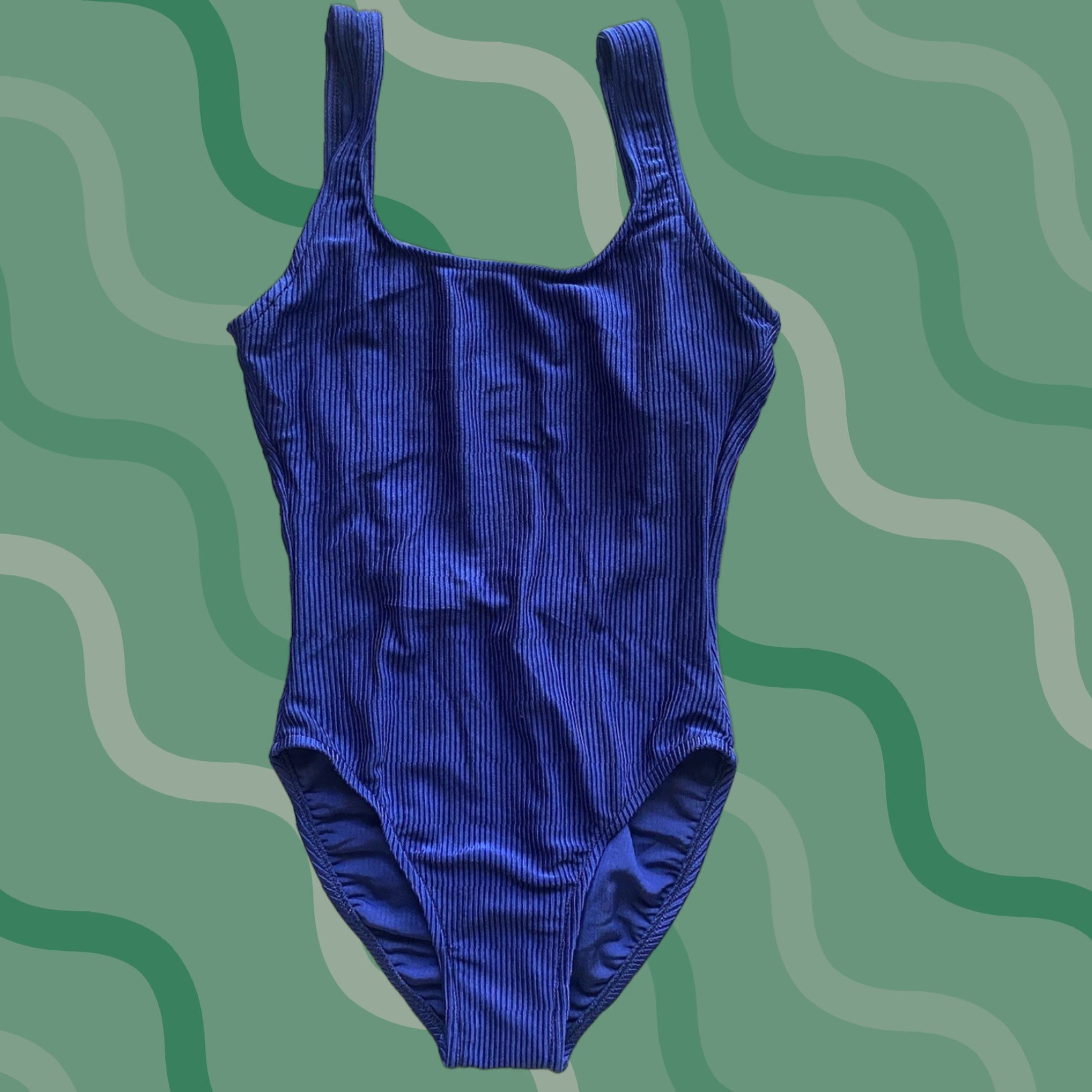 Jantzen NWT Jantzen Swimsuit Women One Piece Blue Size 12 Made In USA Size ONE SIZE - 1 Thumbnail