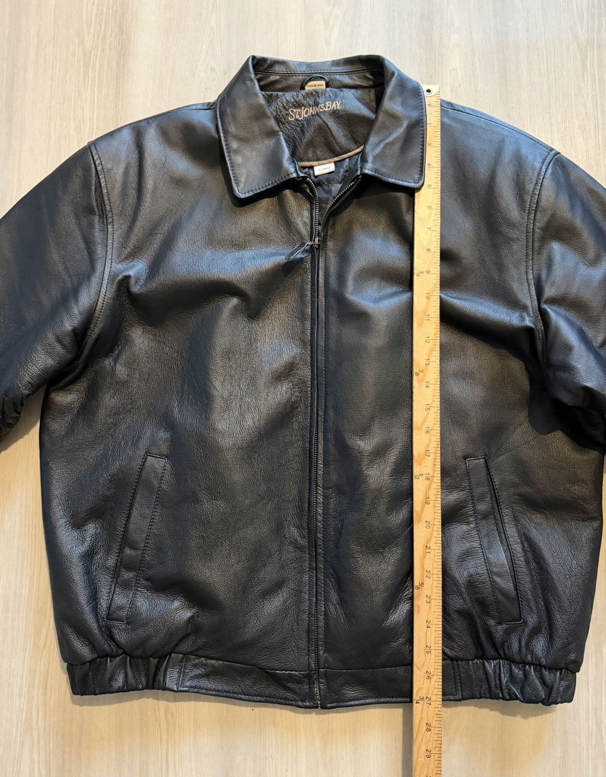Vintage Vintage St. John's Bay Leather Bomber Quilted Lined Sz XL Size US XL / EU 56 / 4 - 6 Thumbnail