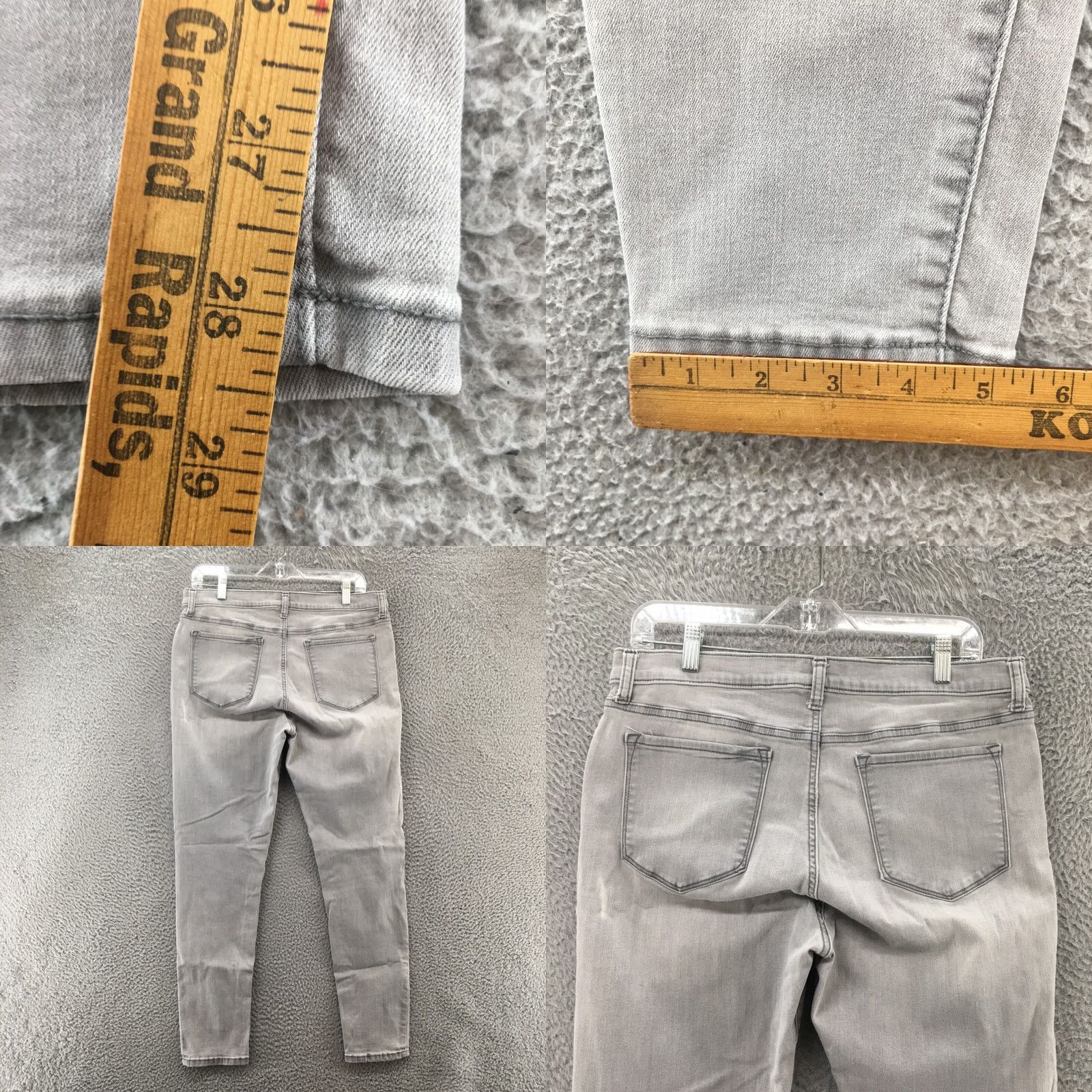 Banana Republic Banana Republic Skinny Jeans Womens 32/14 Gray Denim Mid Rise Zip Jeans Womens 32 Gray Denim Skinny Mid Rise Zip Size 24" / US 00 / IT 34 - 8 Thumbnail